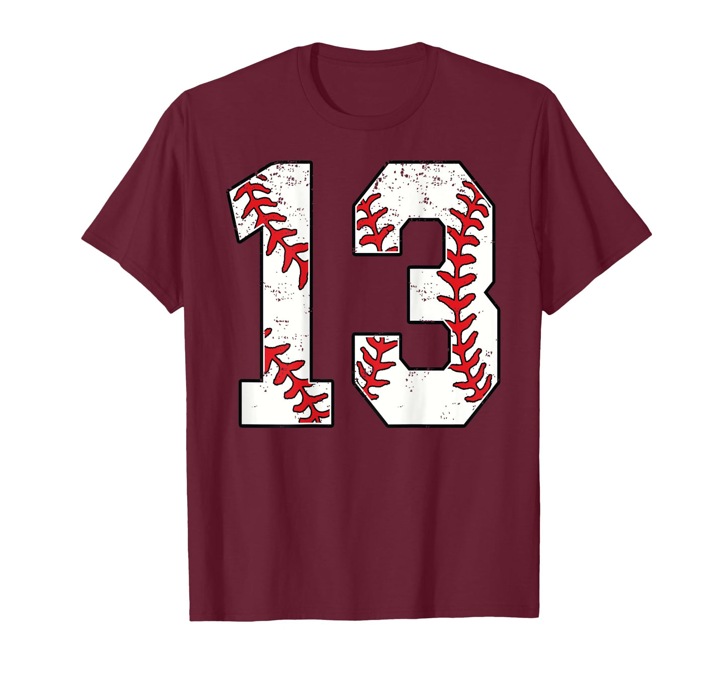Number #13 Baseball Jersey Number 13 Print On Back T-Shirt