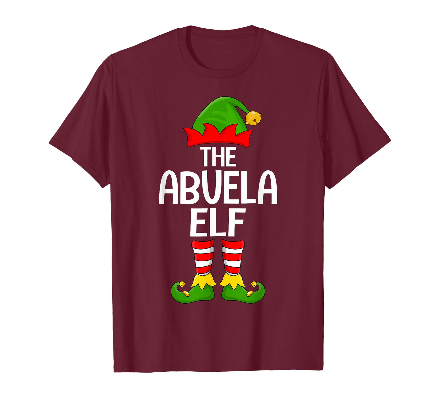 Abuela Elf Xmas Matching Family Elf Squad Christmas T-Shirt