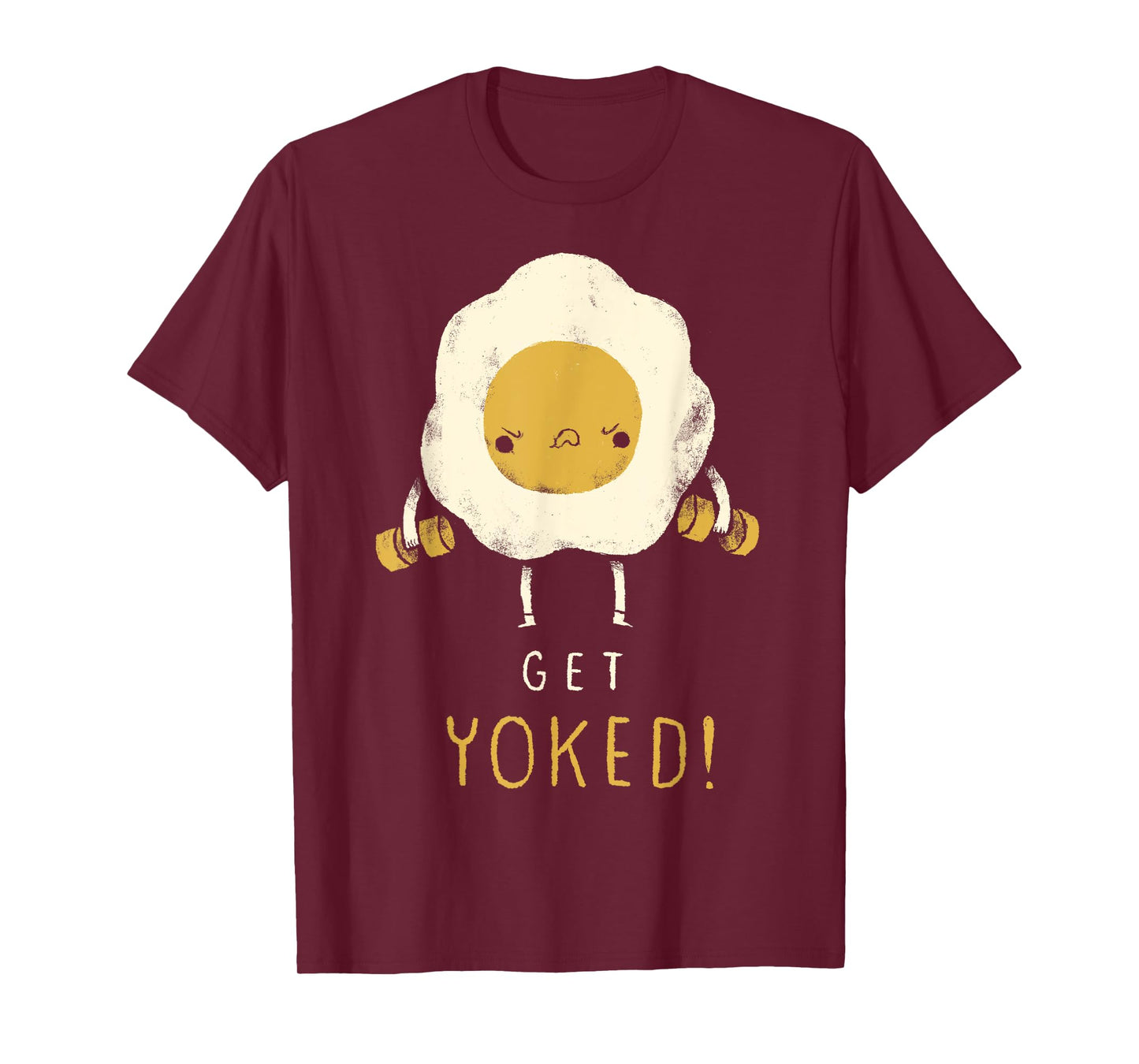 get yoked! yoked shirt. egg gym shirt. gym training shirt T-Shirt