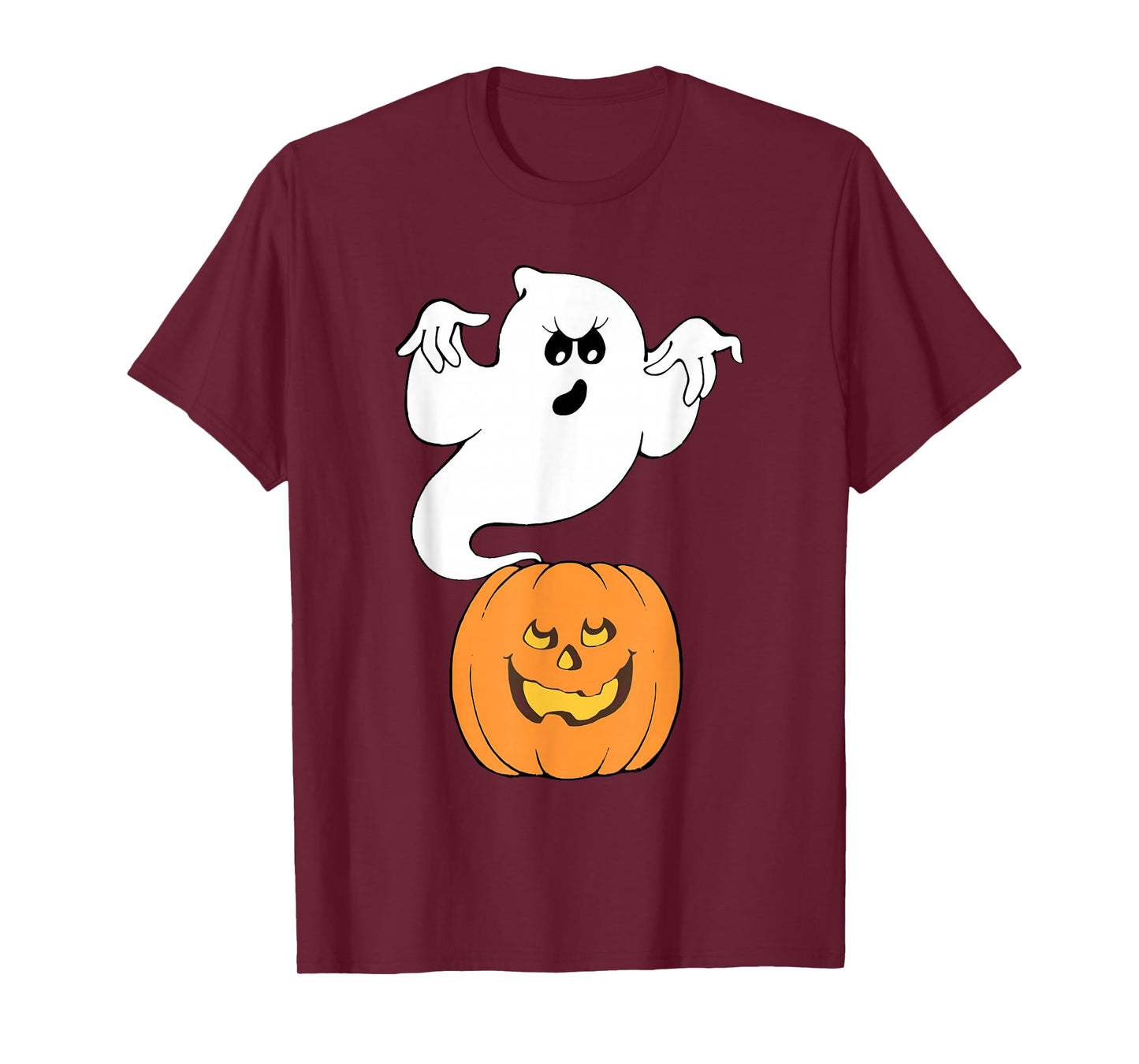 Vintage Halloween Pumpkin and Ghost Graphic Tee Spooky Creep T-Shirt