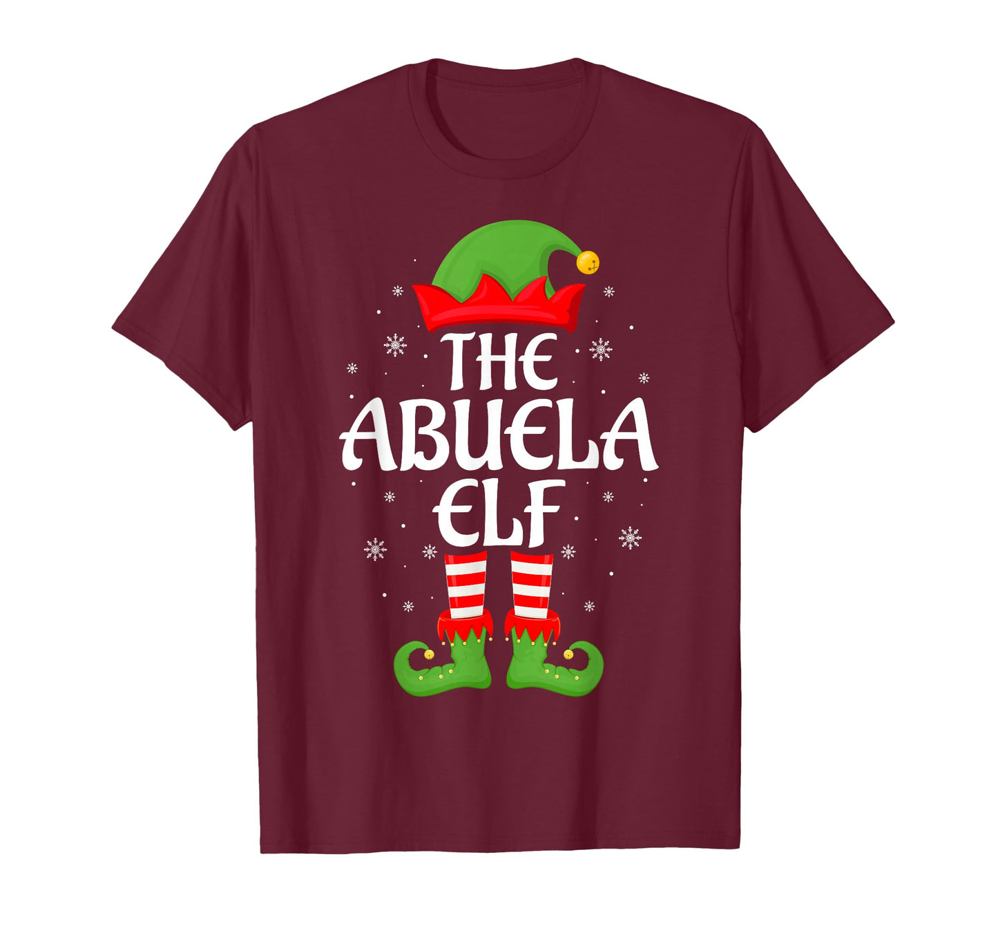 Abuela Elf Xmas Family Matching Elf Squad Christmas T-Shirt