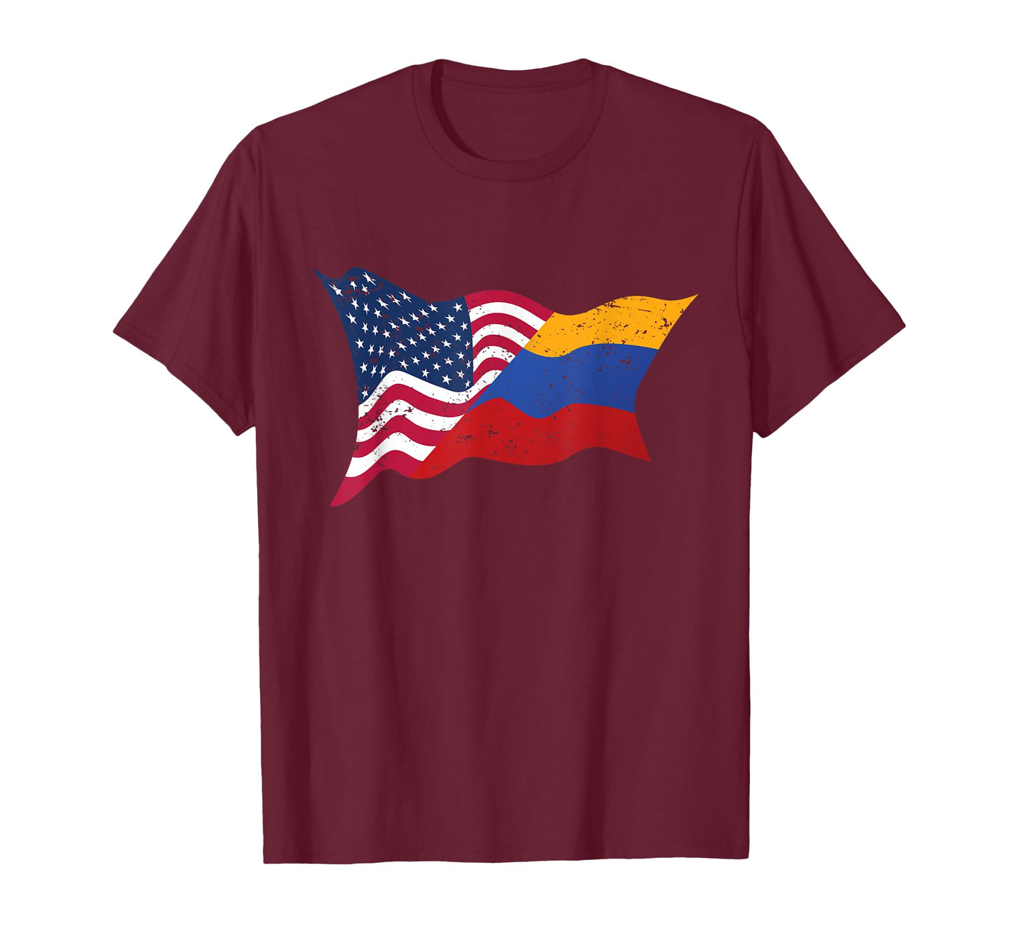 Colombia Dual Citizen American USA Flag Colombian Gift T-Shirt