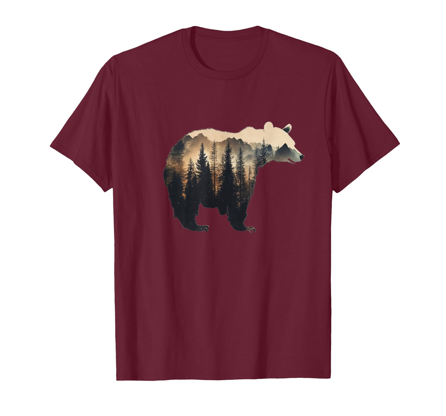 Nature Forest Mountains Trees Wildlife Men Women Animal Bear T-Shirt