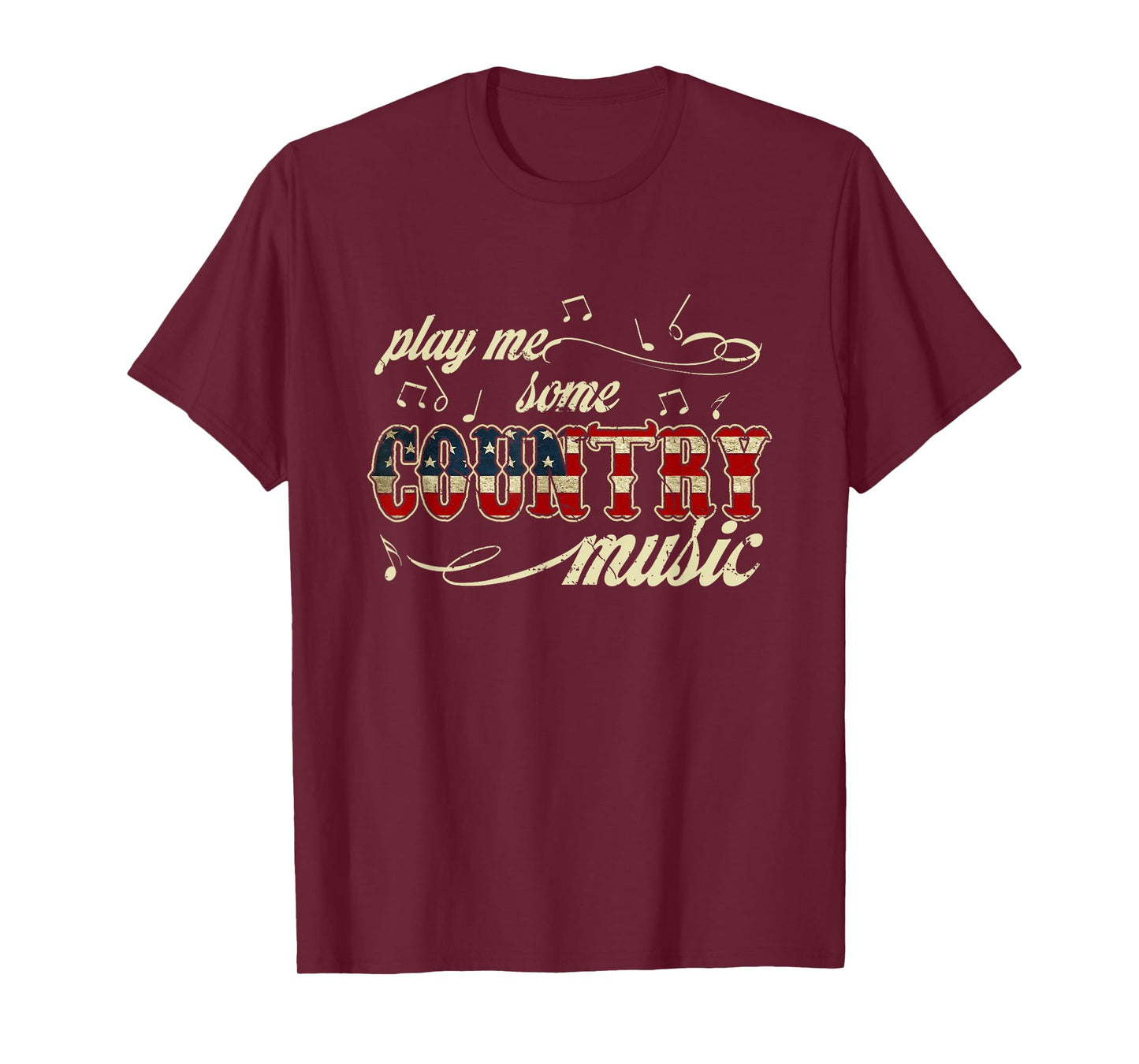 Play Me Some Country Music Western Festival American Flag T-Shirt