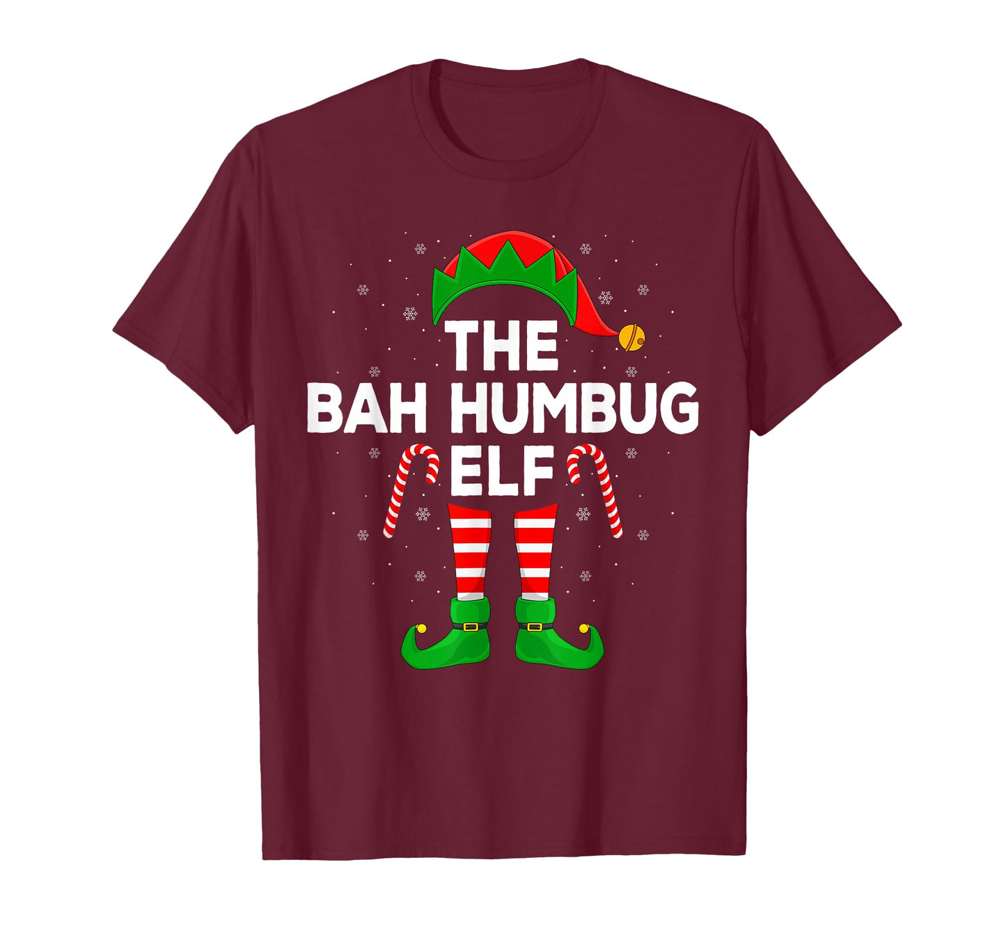 The Bah Humbug Elf Xmas Matching Family Elf Christmas T-Shirt