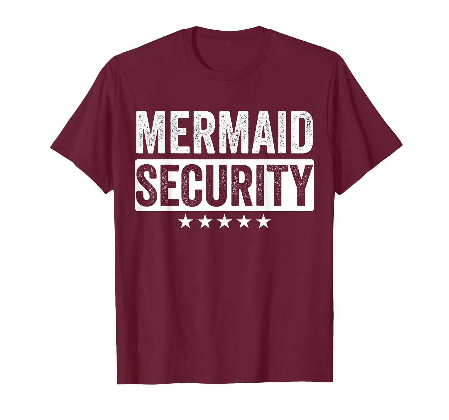 Mermaid Security Halloween Costume Dad Men Boy T-Shirt