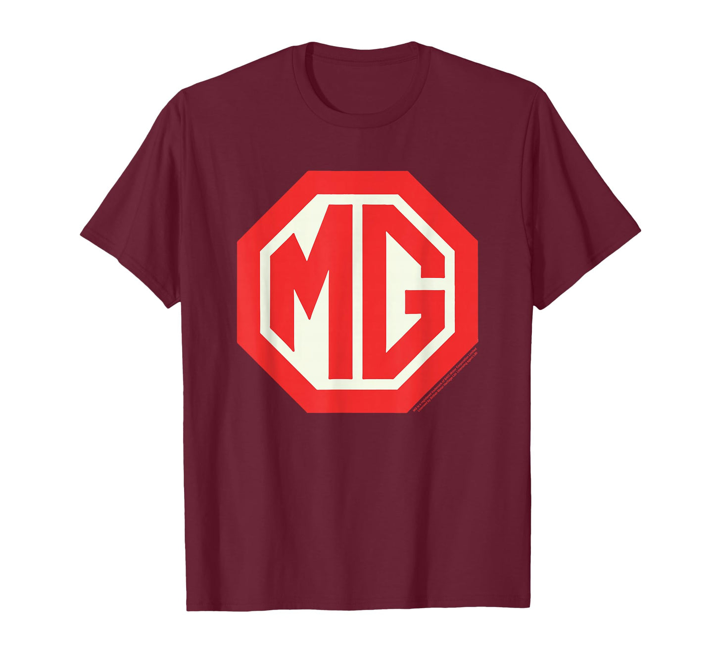 MG Car Retro Red Badge Logo T-Shirt