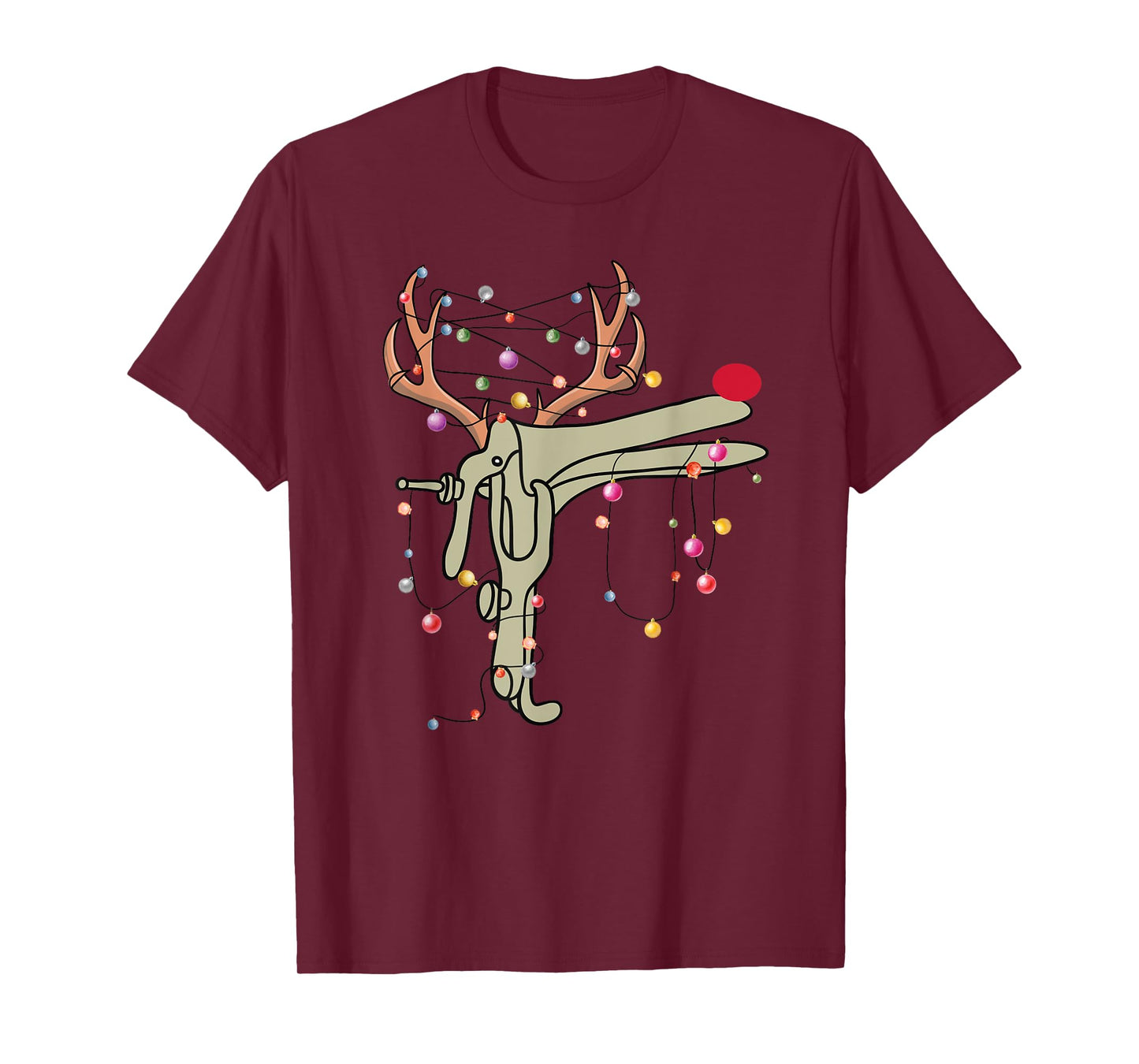 Reindeer Speculum Nurse Funny Christmas OBGYN Nurse Party T-Shirt