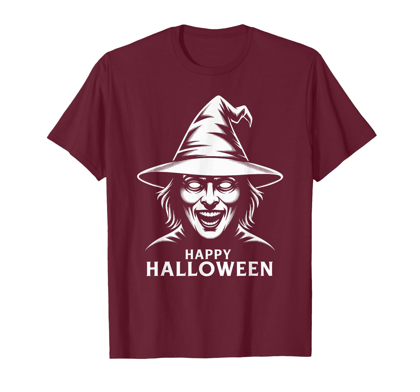 Spooky Scary Witch Face Horror Party Happy Halloween Costume T-Shirt