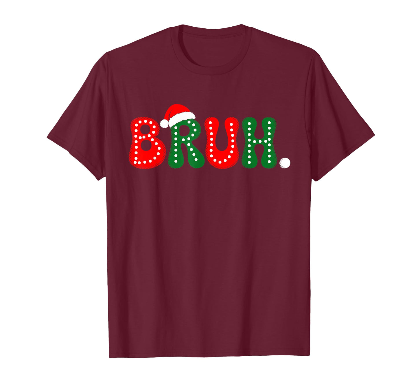 Bruh Funny Christmas Groovy Teens Boys Kids Xmas Pajamas T-Shirt