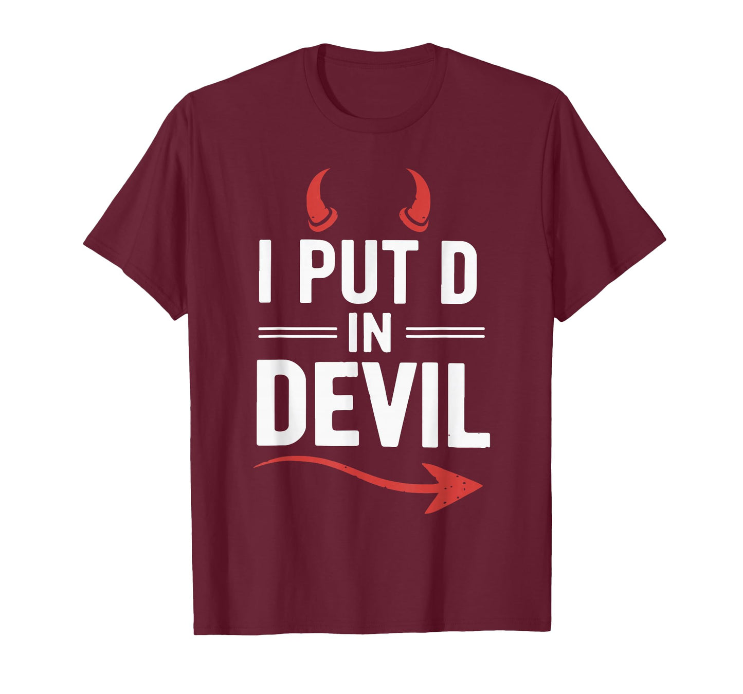I Put D In Devil Funny Halloween Matching Couple Costume T-Shirt