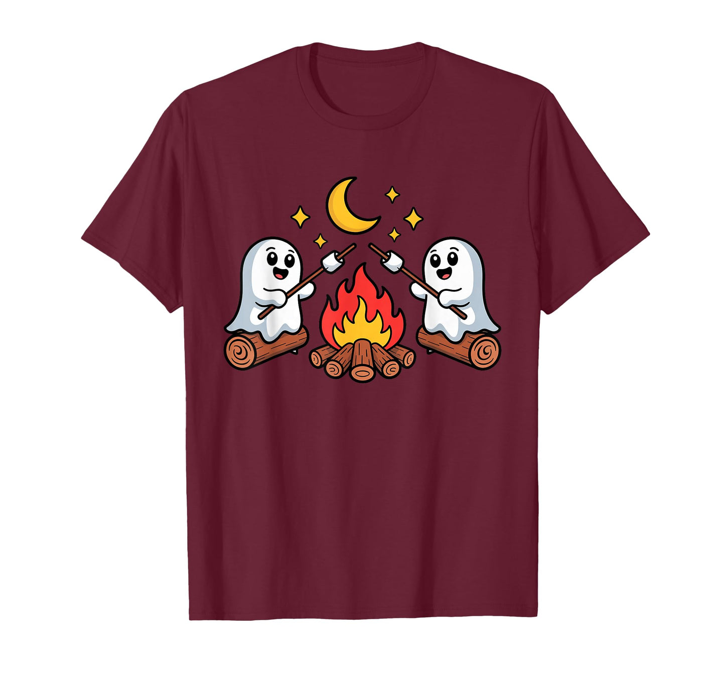 Ghost Campfire Camping Toddler Kids Halloween Trick or Treat T-Shirt
