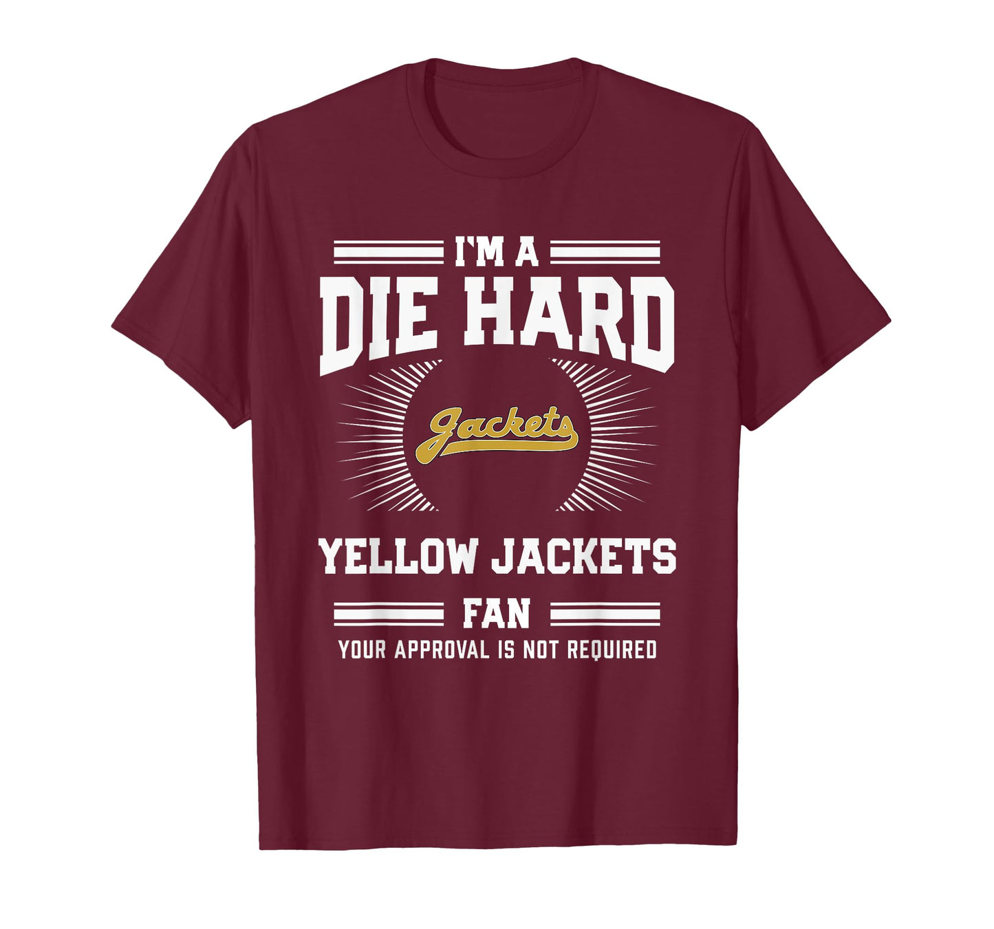 Springfield Yellow Jackets Logo Die Hard Fan HS T-Shirt