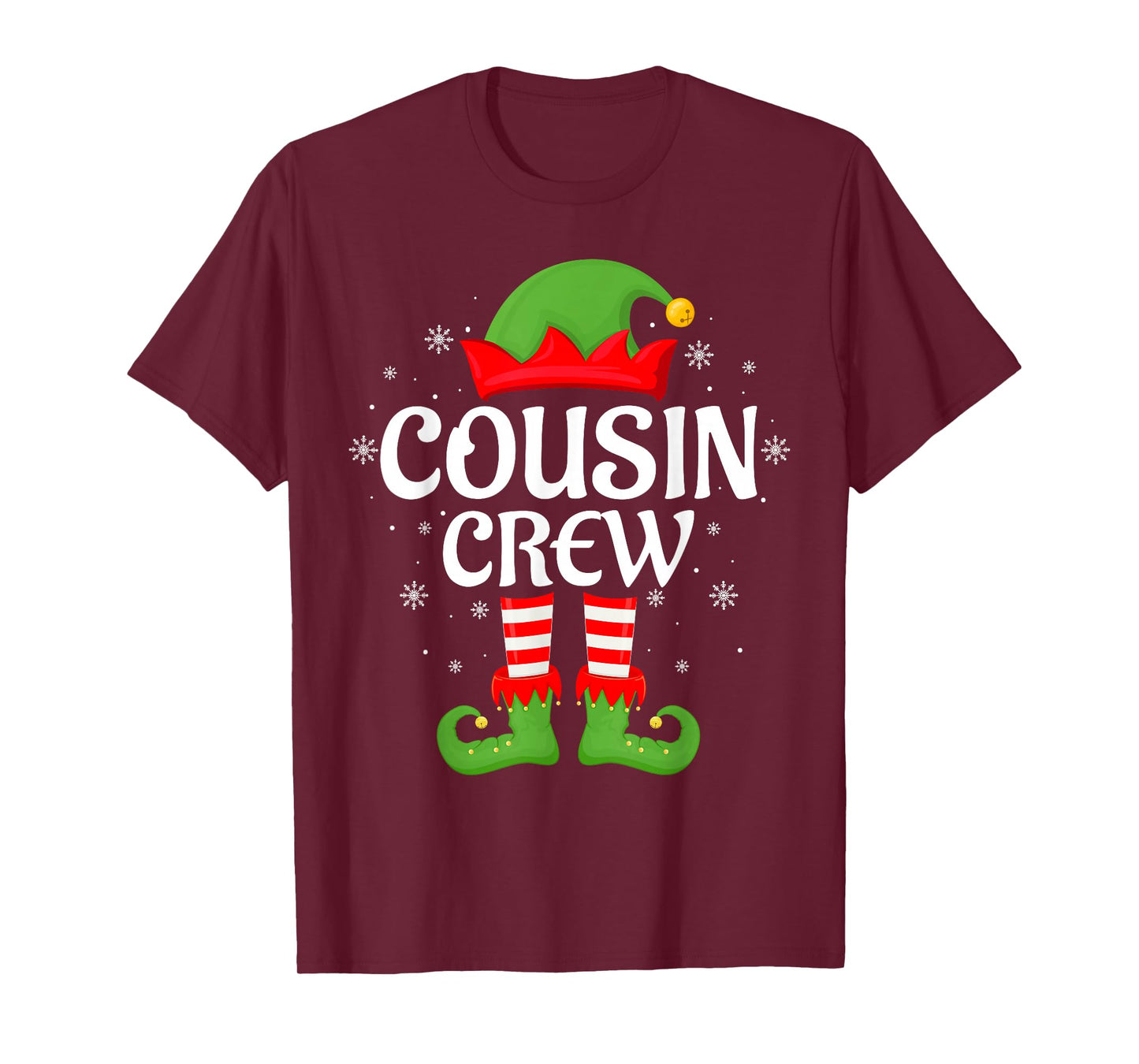 Cousin Crew Elf Xmas Matching Family Elf Squad Christmas T-Shirt
