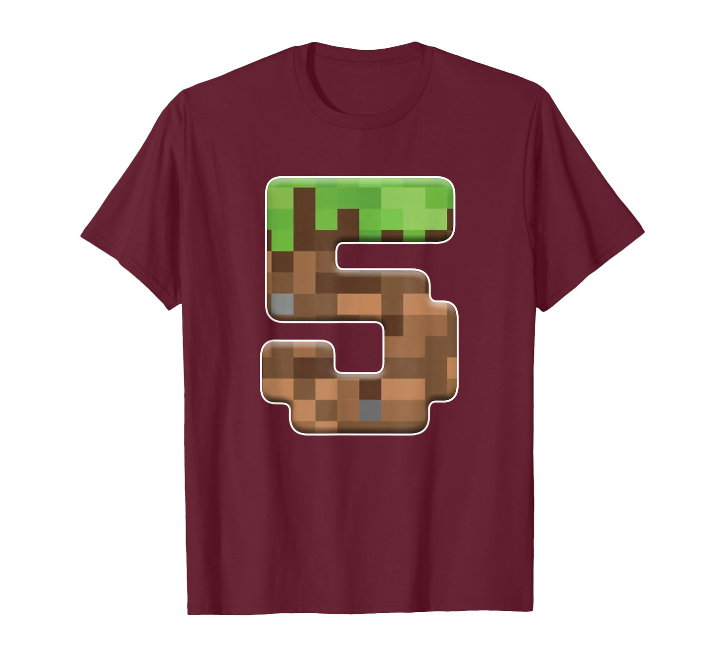 5th Birthday Boy 5 Years Old Bday Boy Game Pixel Number T-Shirt
