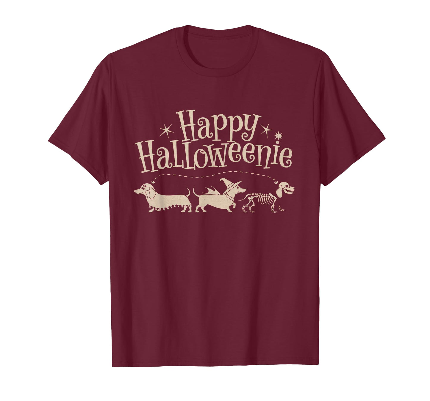Happy Halloweenie Tshirt Women Men Wiener Monster Party T-Shirt