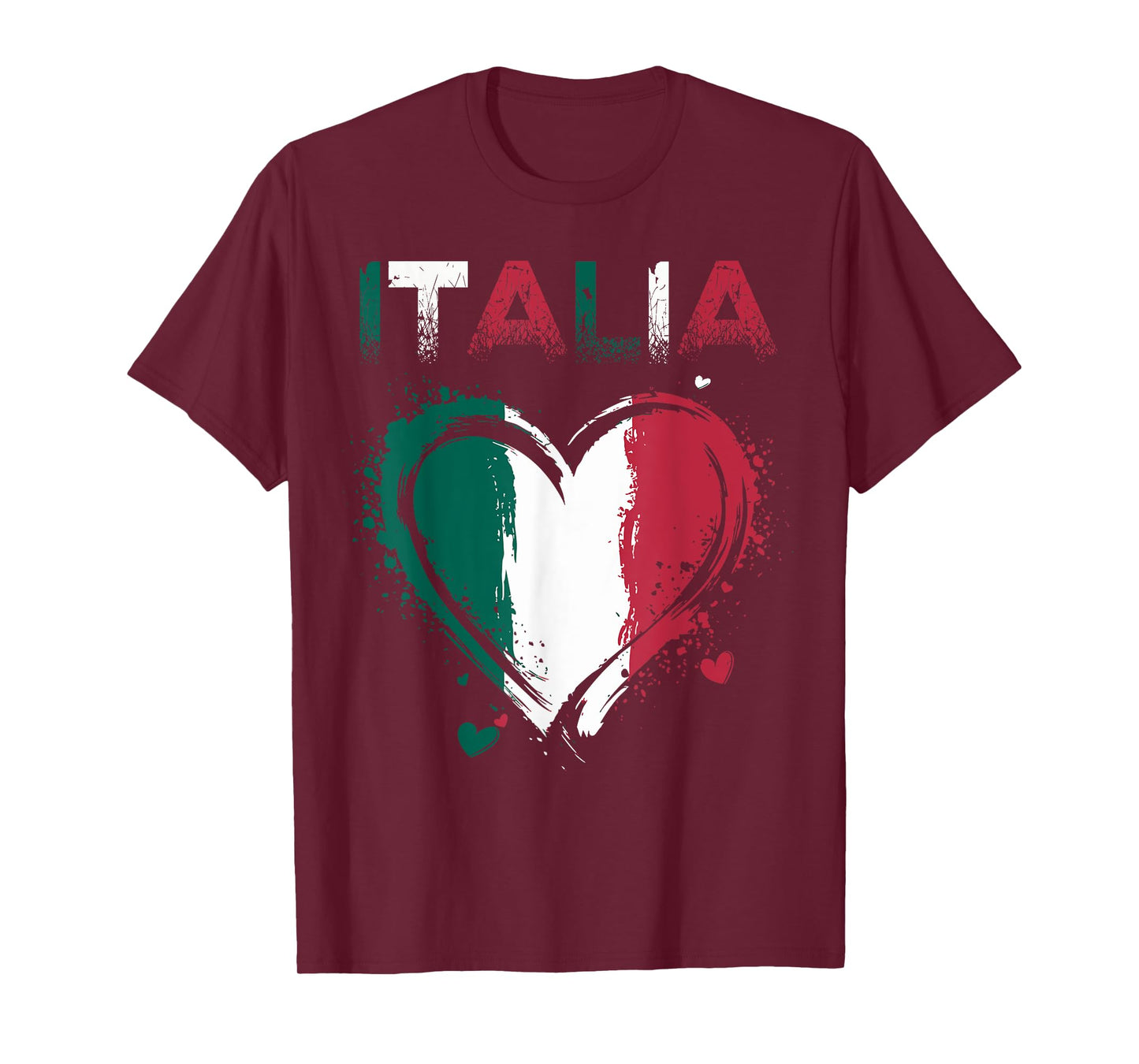 Vintage Italia Italian Flag Heart for Italy Men Women Kids T-Shirt