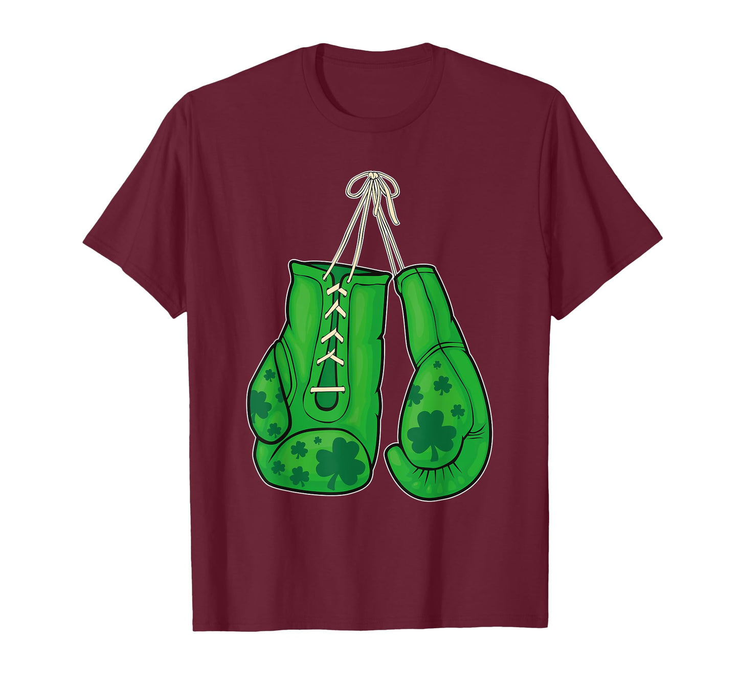 St Patricks Day Boxing Gloves Green Lucky Shamrock T-Shirt