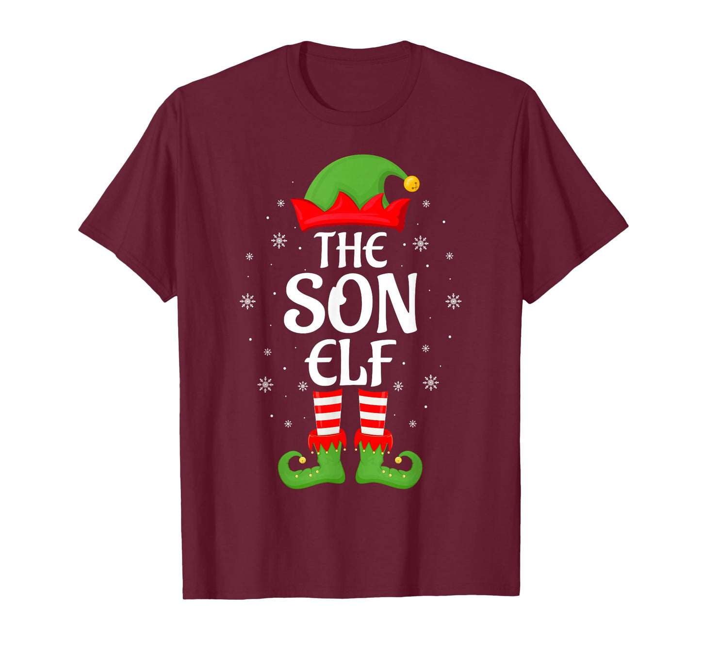 Son Elf Xmas Family Matching Elf Squad Christmas T-Shirt