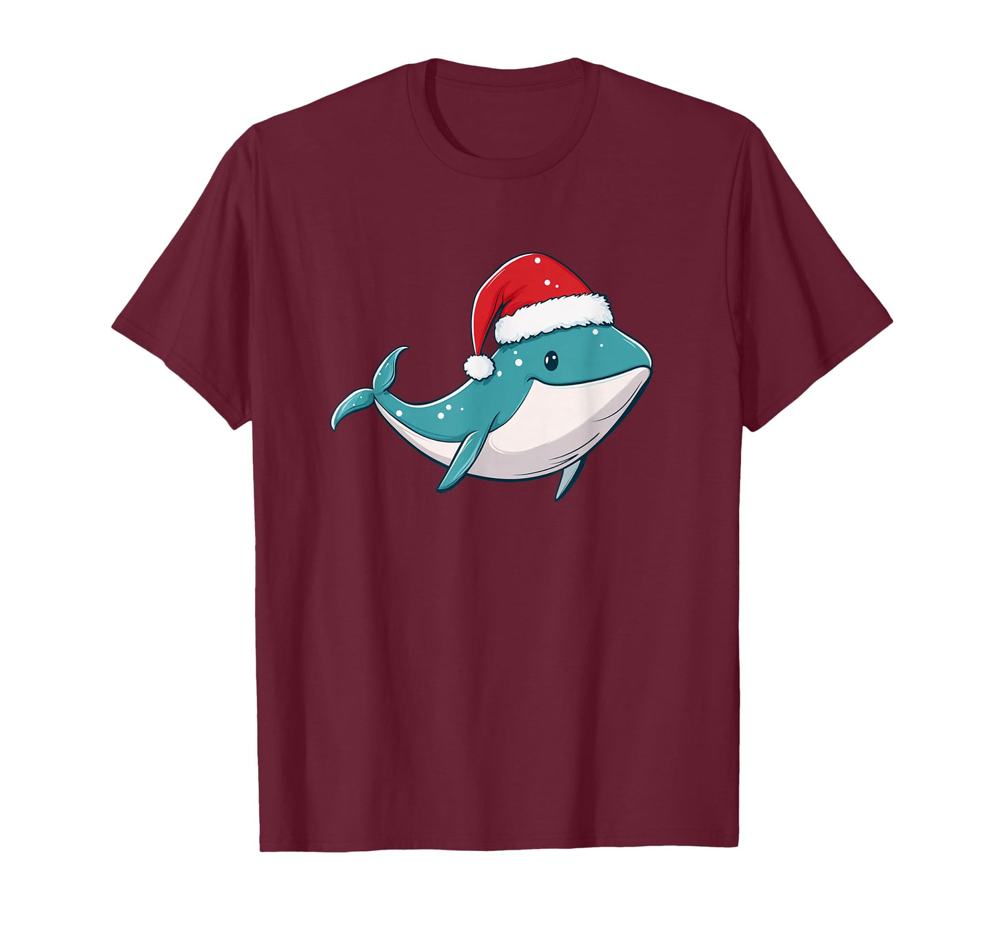 Enjoy The Holiday Season with a Whale and Santa Hat Combo T-Shirt