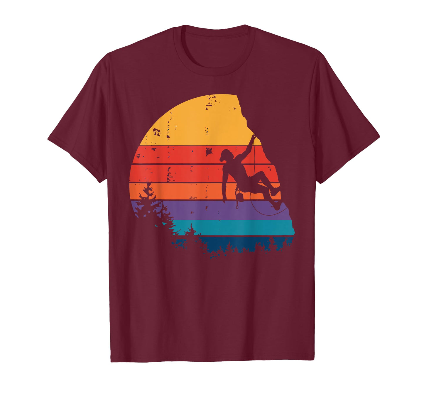 Vintage Bouldering Mountain Rock Climbing Gifts Climber Men T-Shirt