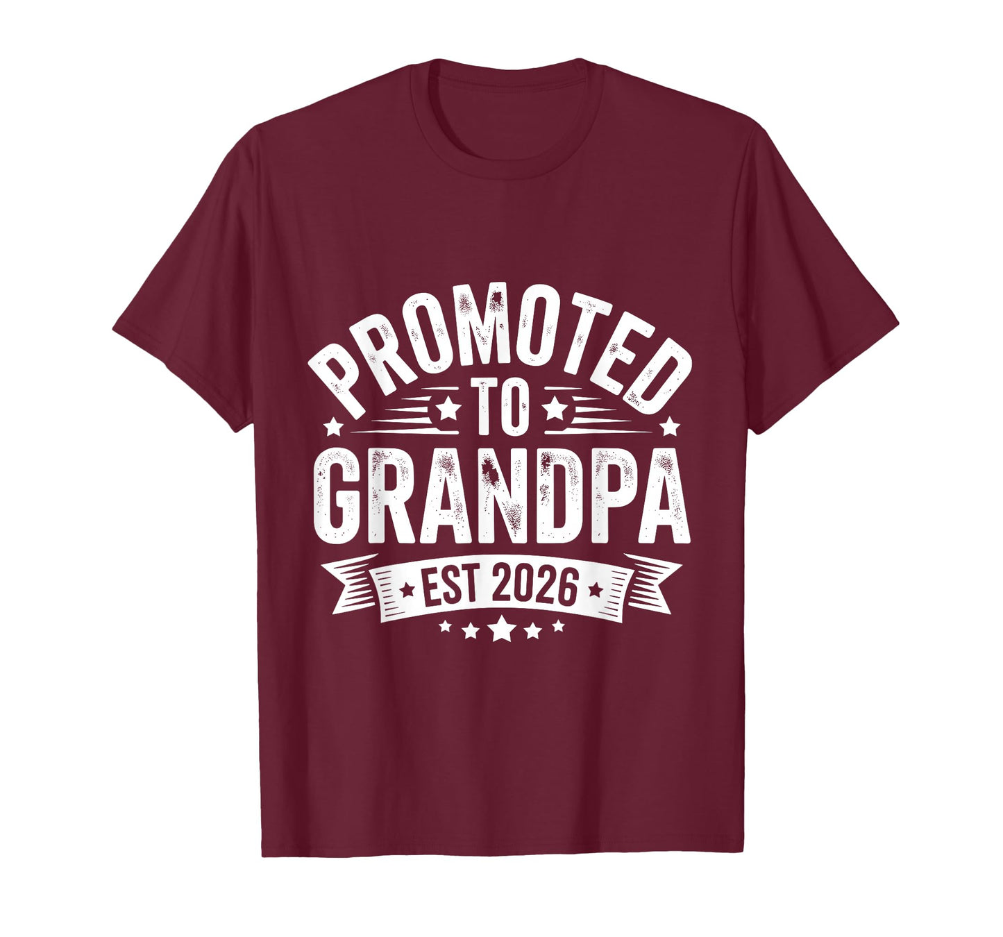 Promoted to Grandpa Est 2026 Grandparents Baby Announcement T-Shirt