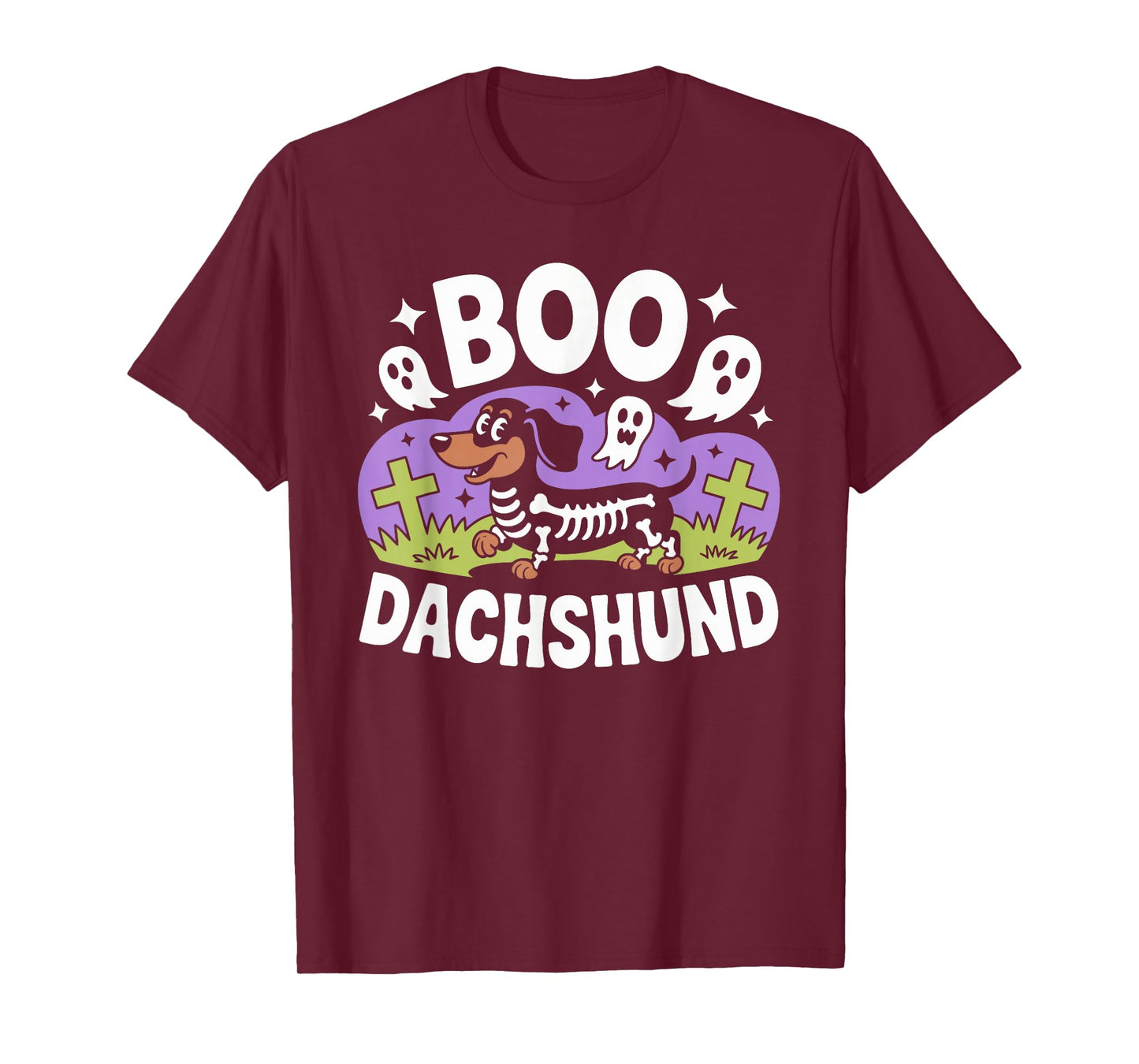 Boo Dachshund Halloween Design T-Shirt