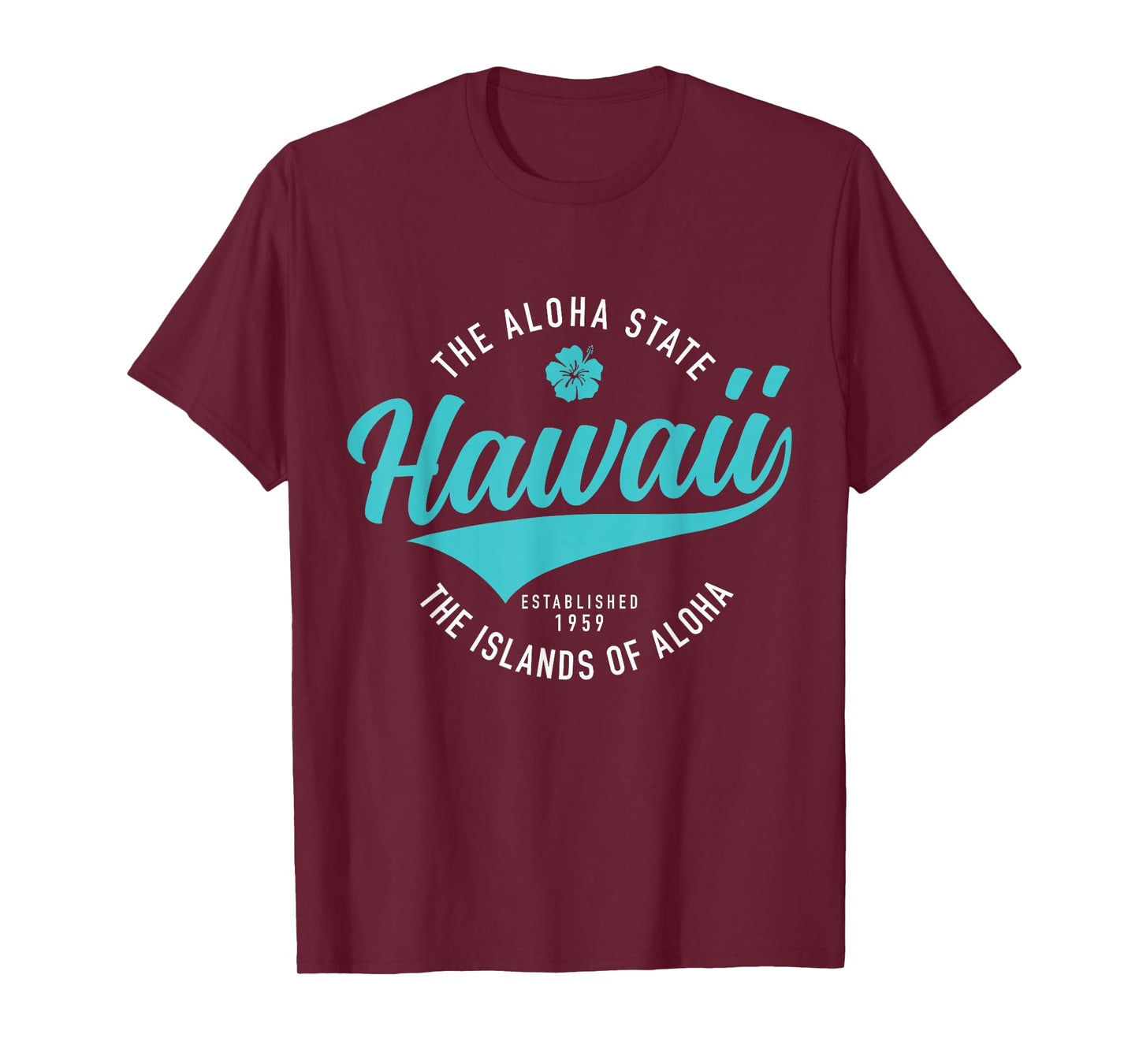Hawaii The Aloha State Hawaiian Islands Souvenir Vintage T-Shirt