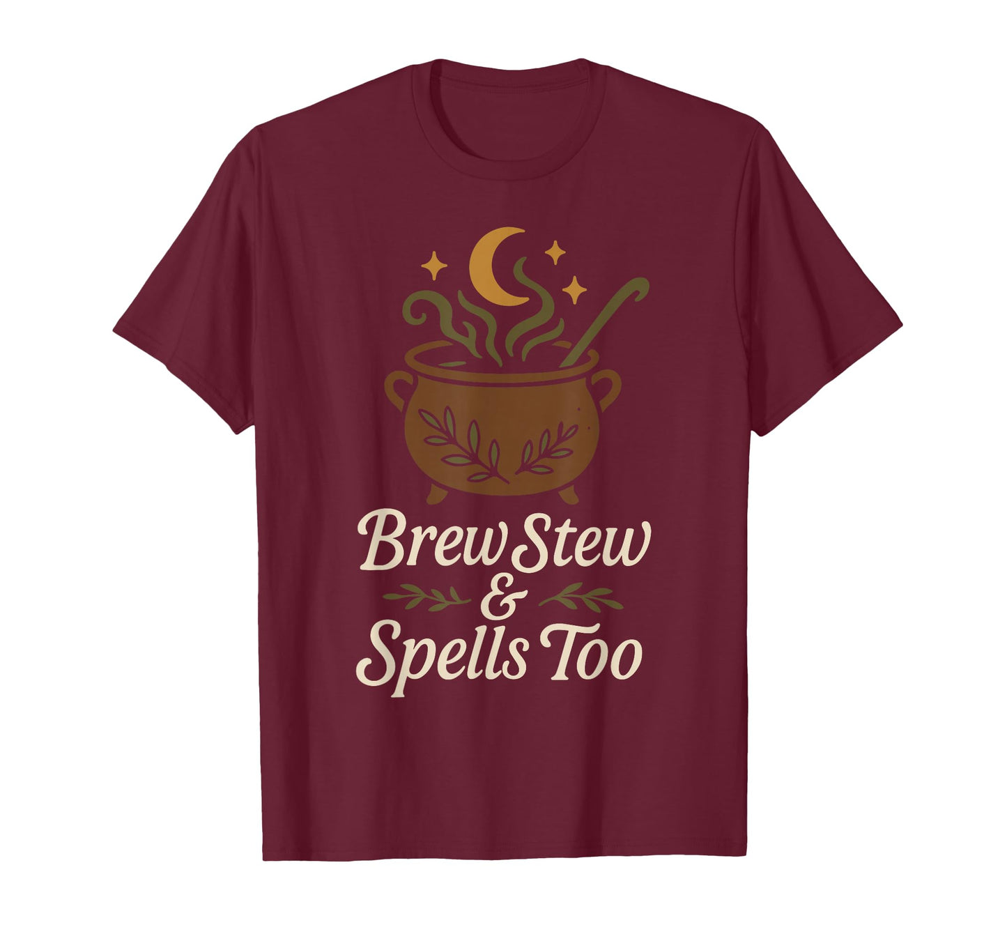 Kitchen Witch Herbs Magic Moonlight Cooking Pagan Vibes T-Shirt
