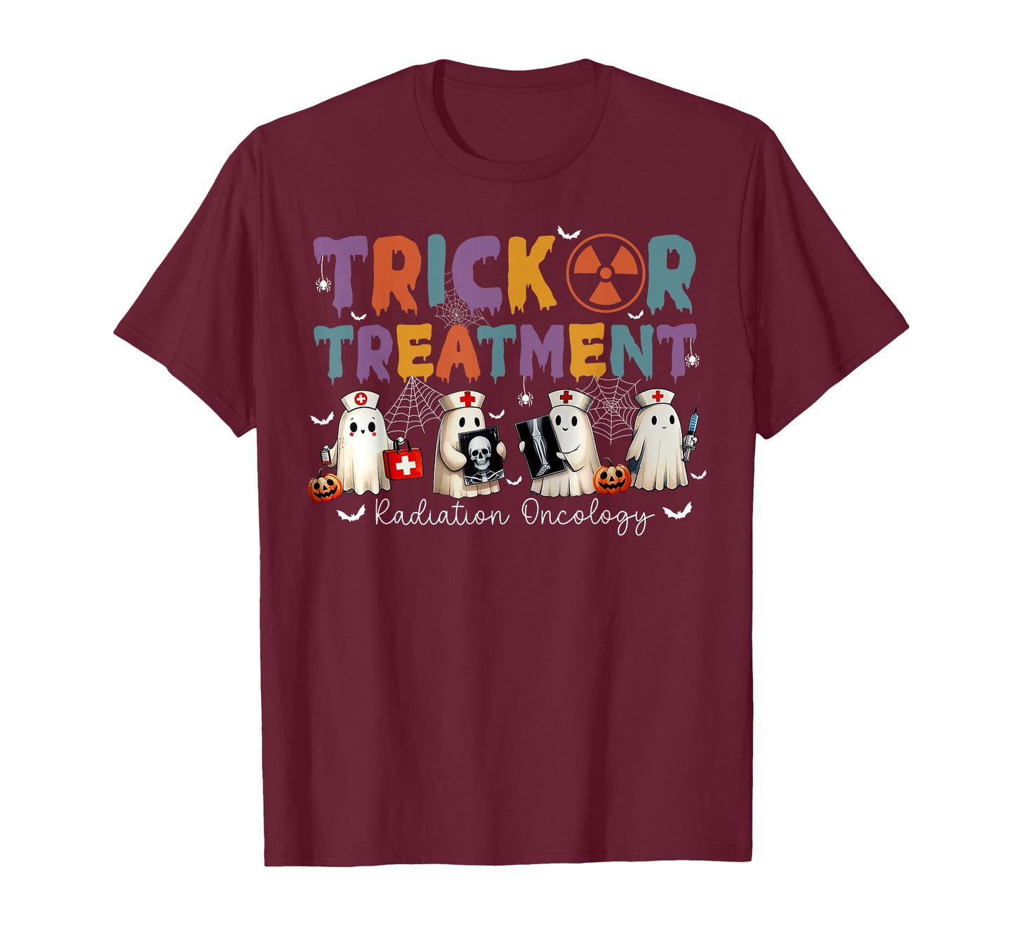 Trick Or Treatment Radiation Oncology Halloween Rad Therapy T-Shirt