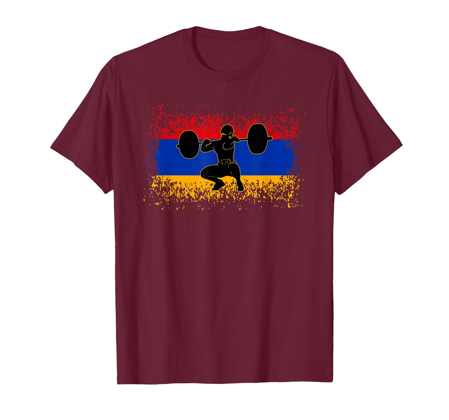 Weightlifting Men Armenia Flag Gym Competitive Workout T-Shirt