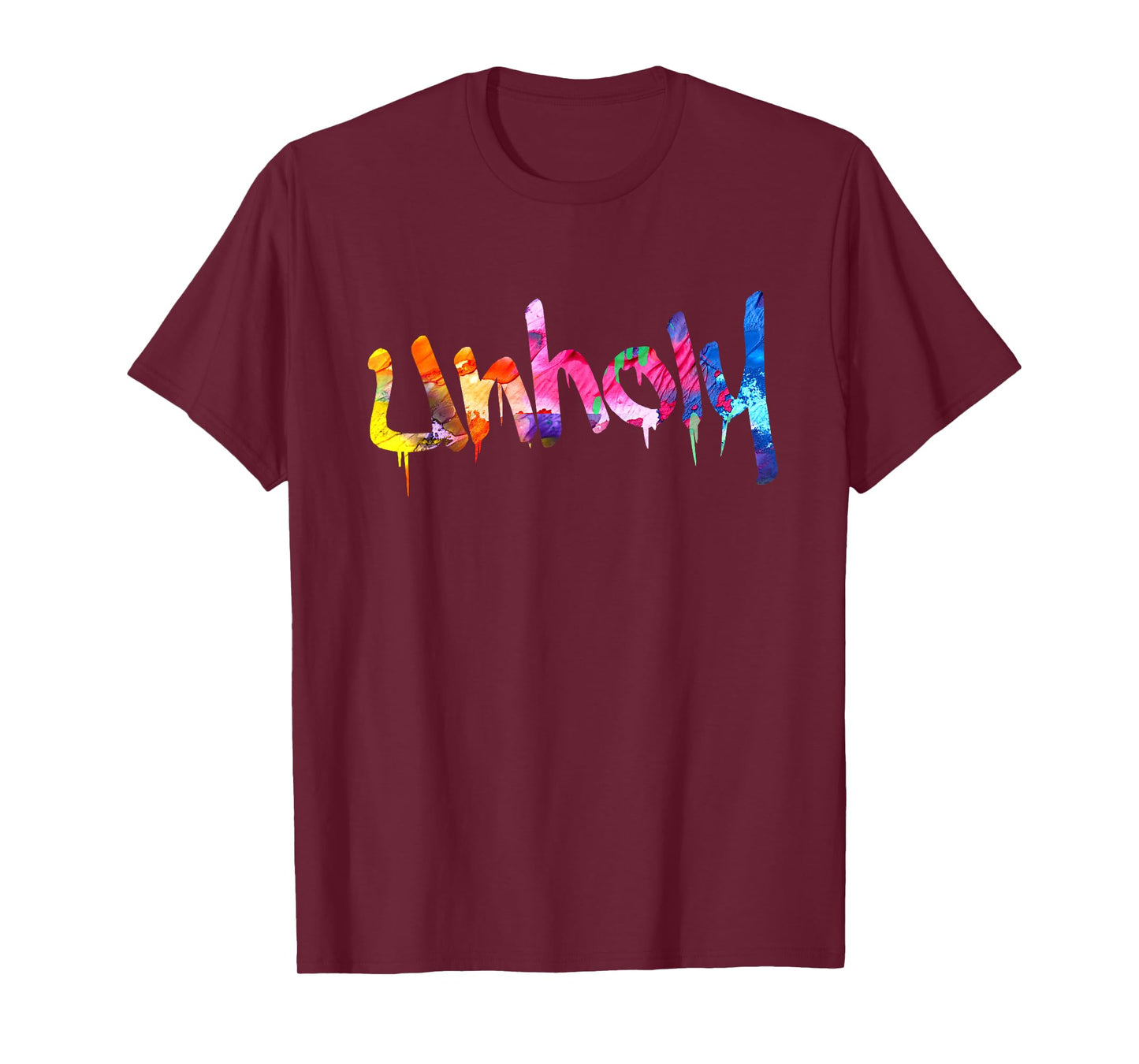 Unholy Paint Drip Minimalist Typography T-Shirt