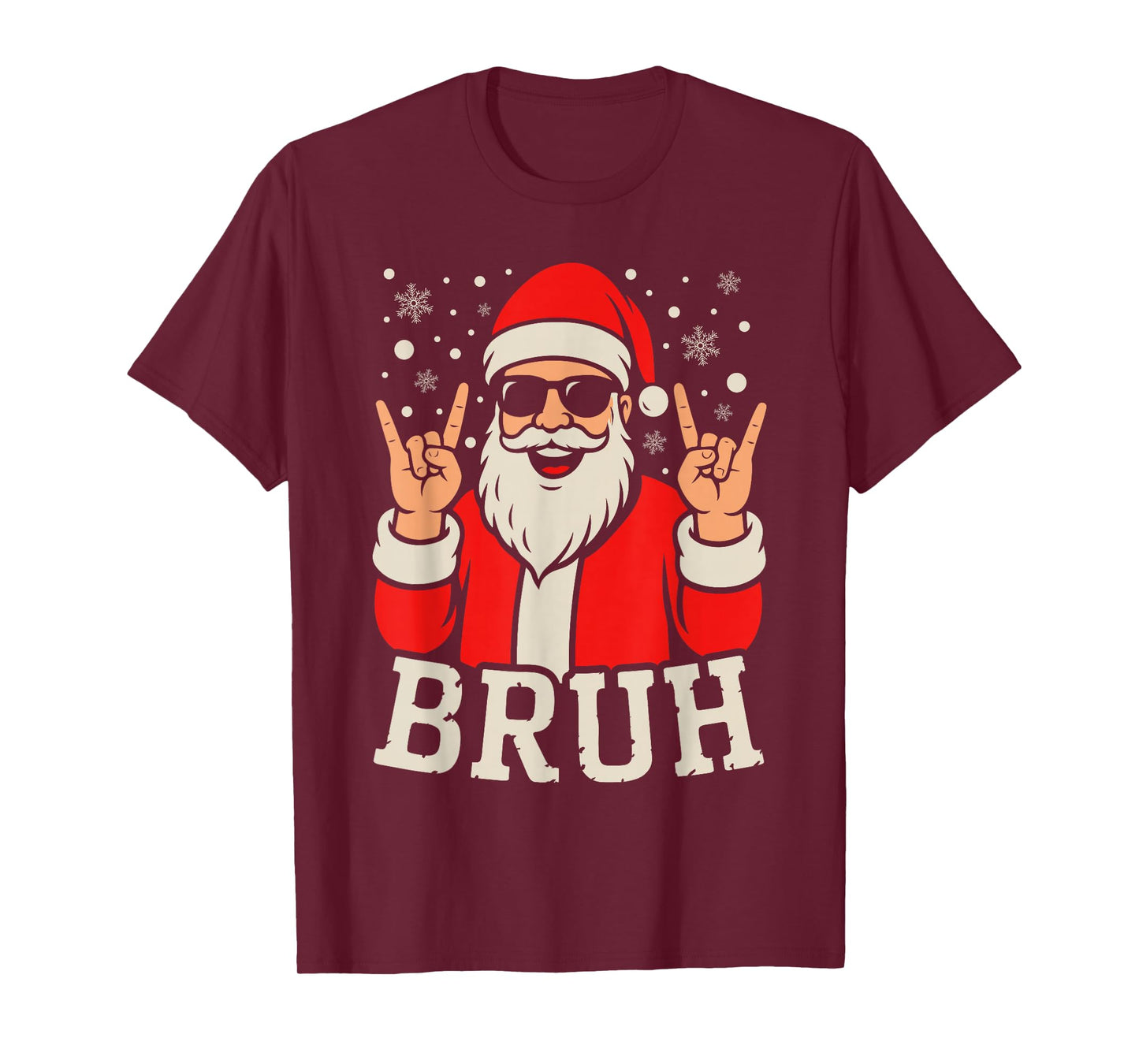 Christmas Bruh Meme Funny Santa Claus Teen Boys Kids T-Shirt