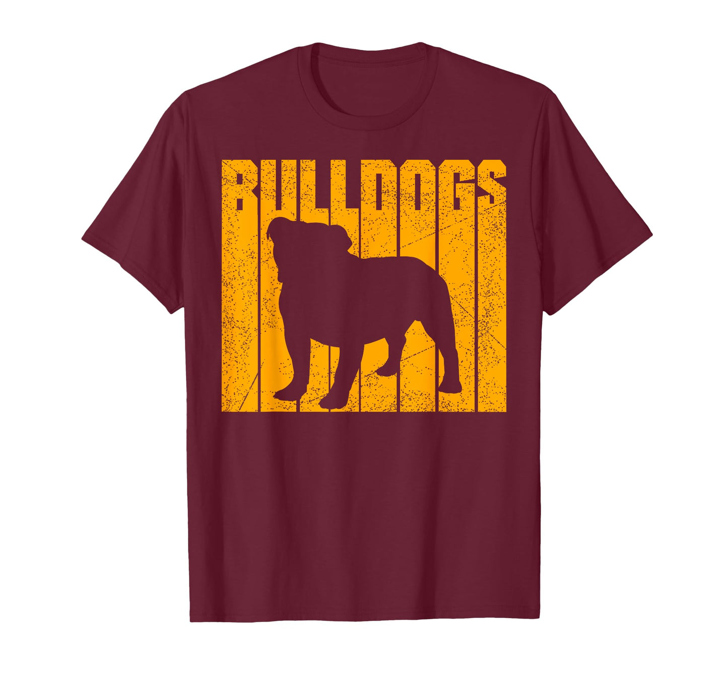 Gold Bulldogs Lover Sports Team Mascot T-Shirt