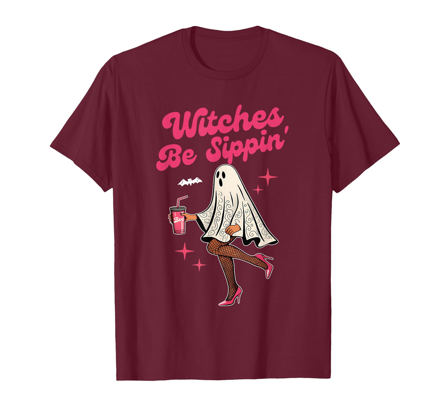 Witches Be Sippin' Funny Ghost Halloween Design T-Shirt