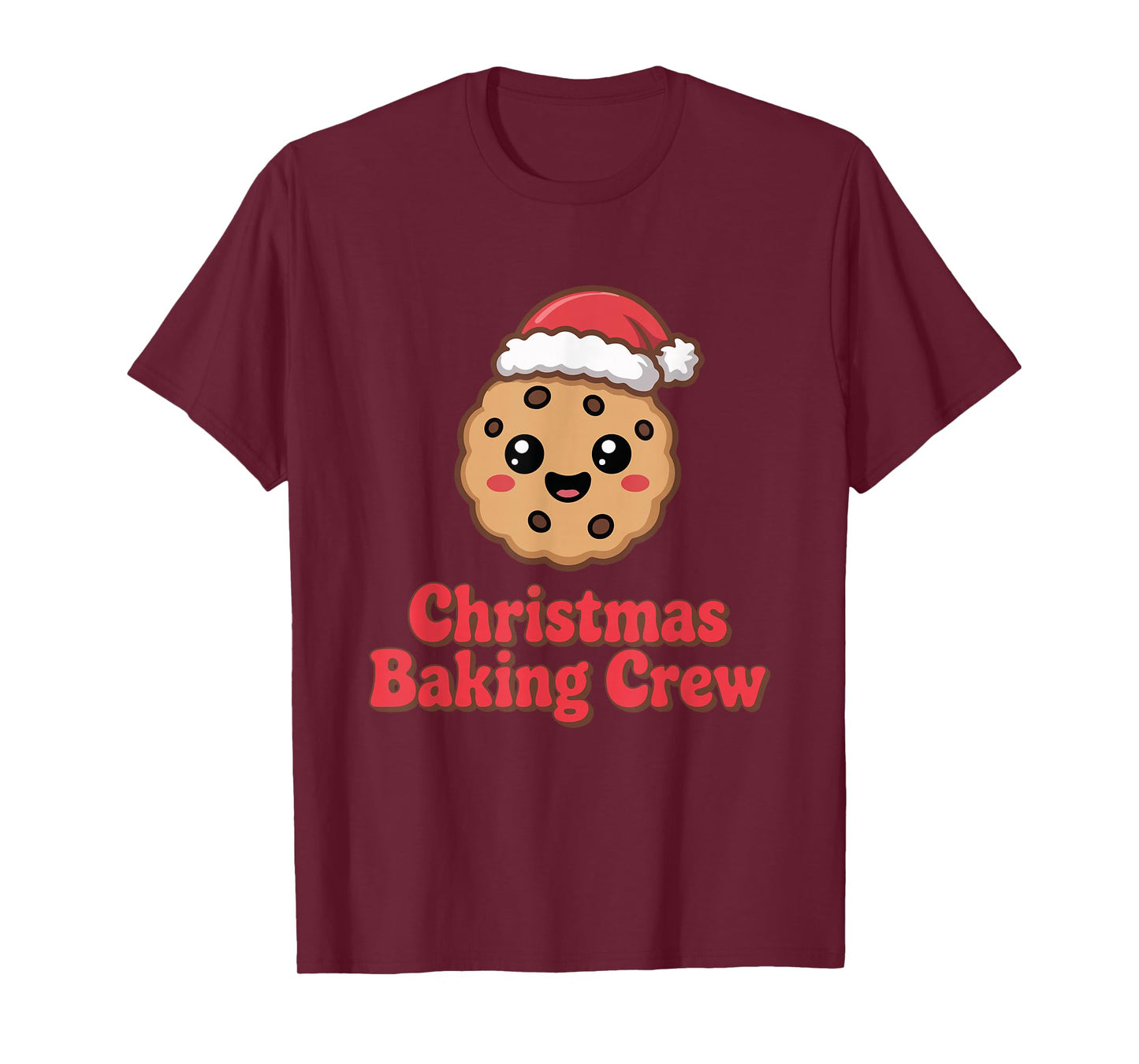 Christmas Baking Crew Cute Cookie Santa Hat T-Shirt