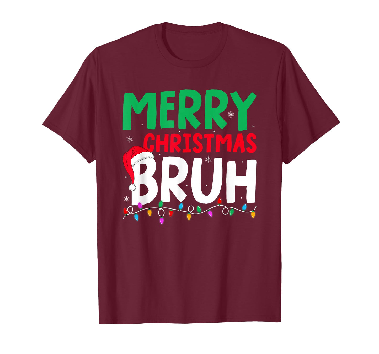 Merry Christmas Bruh Santa Xmas Family Teens Boys Christmas T-Shirt