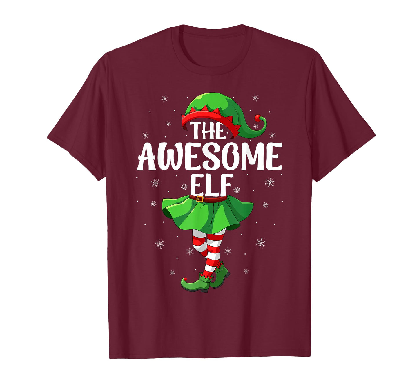 Awesome Elf Christmas Girls Women Elf Squad Xmas Family T-Shirt