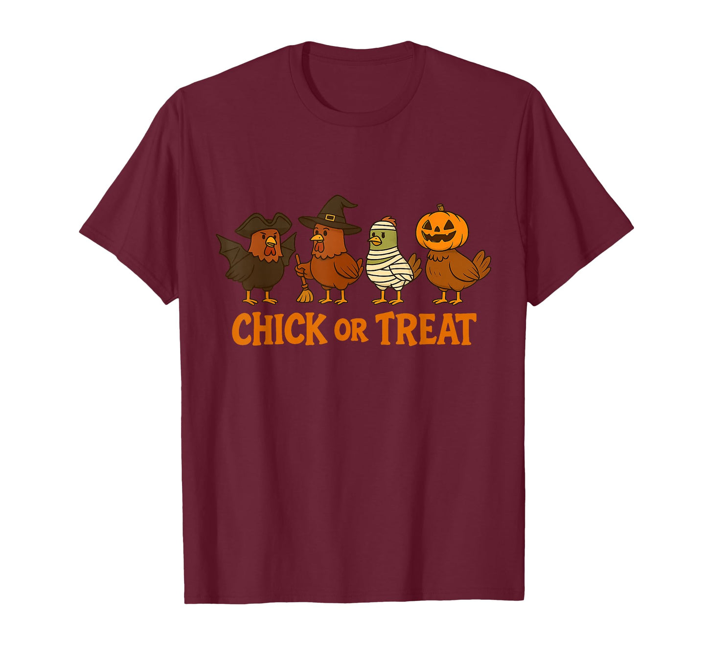 Chick Or Treat Halloween Witch Spooky Chicken T-Shirt