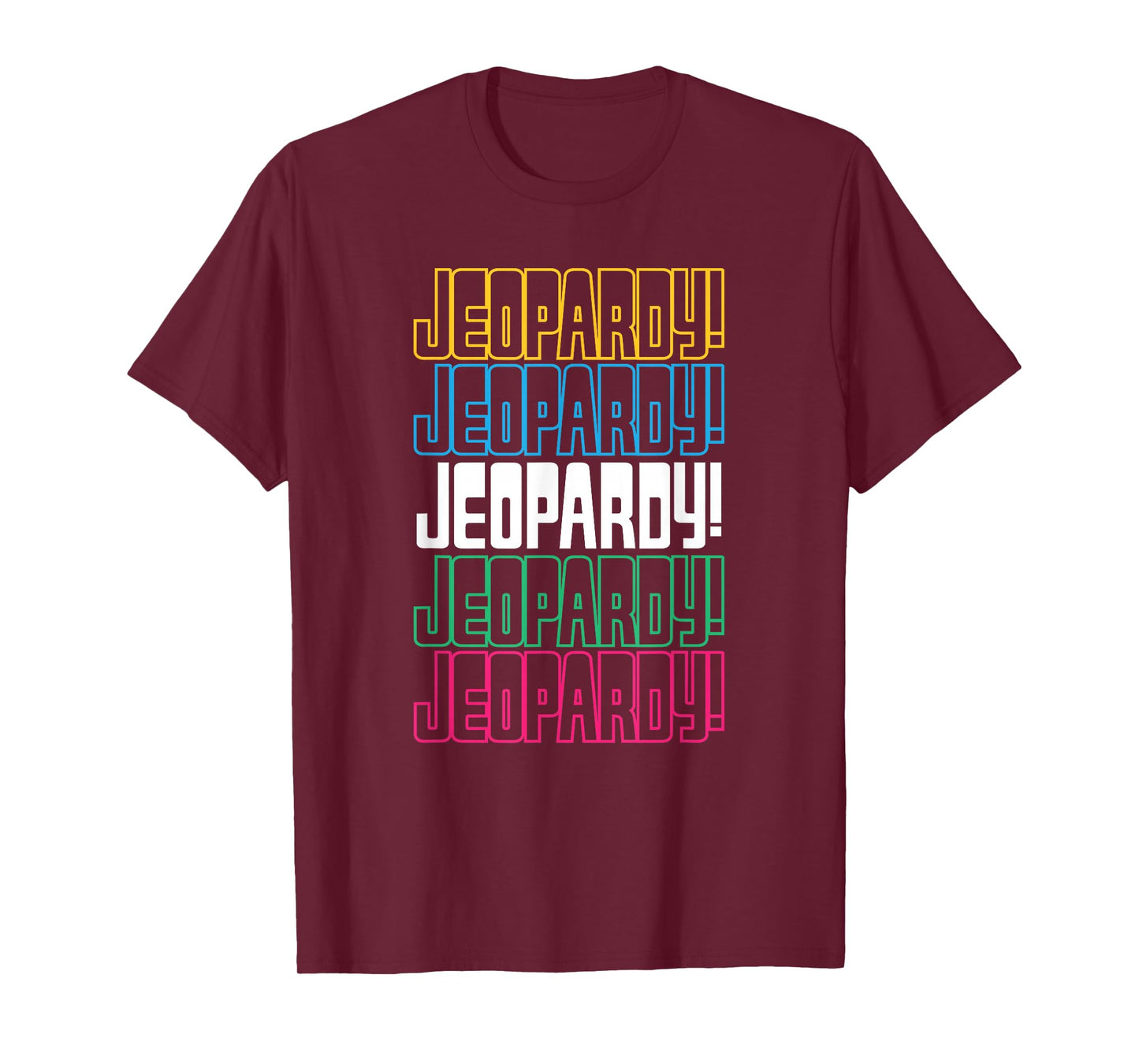 Jeopardy! Repeat Logo T-Shirt - Unisex-Adults, Black, Small, Short Sleeve, Themed Novelty