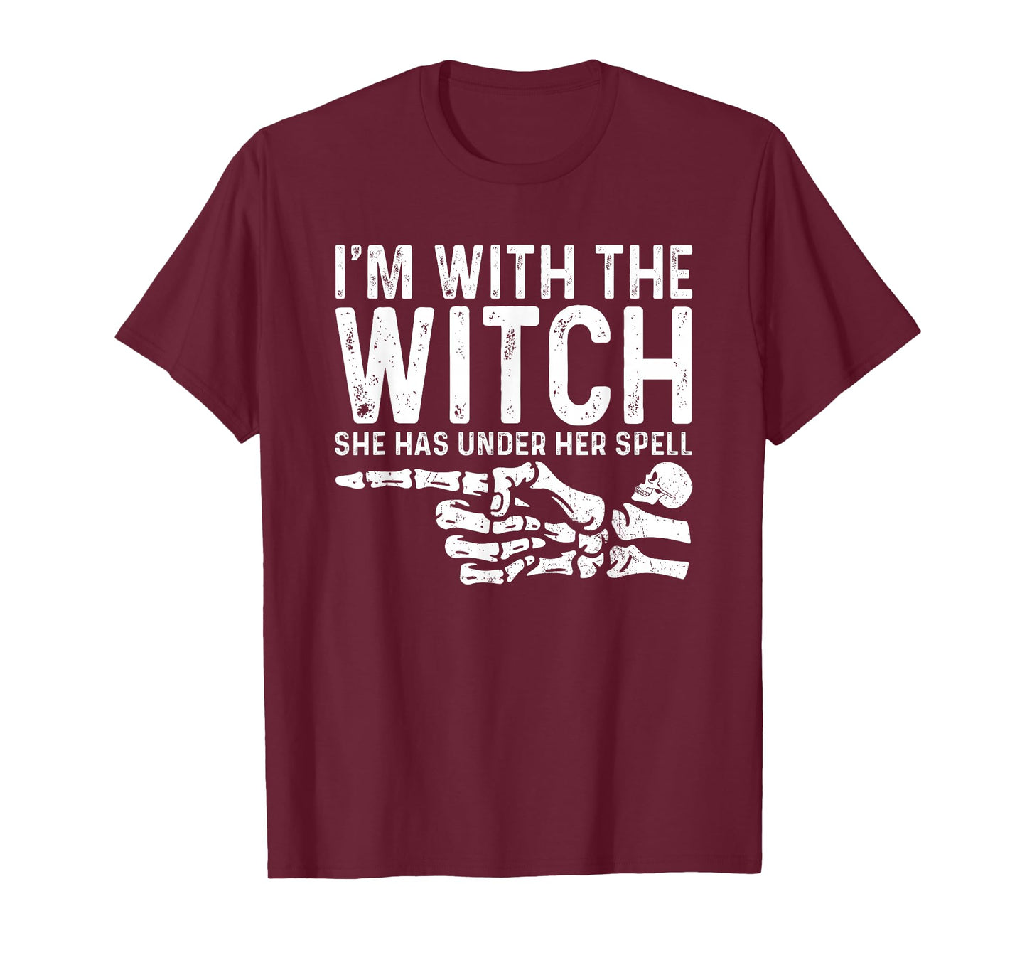I'm with The Witch Funny Halloween Couple Costume Party T-Shirt