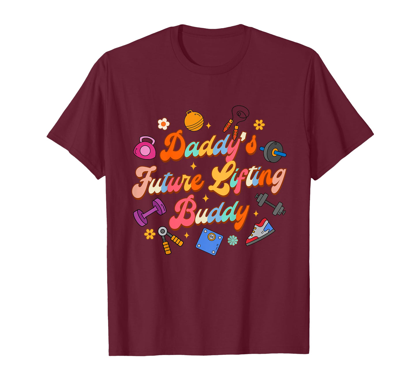Kids Fitness Gym Weightlifting Dad Daddy's Future Lifting Buddy T-Shirt