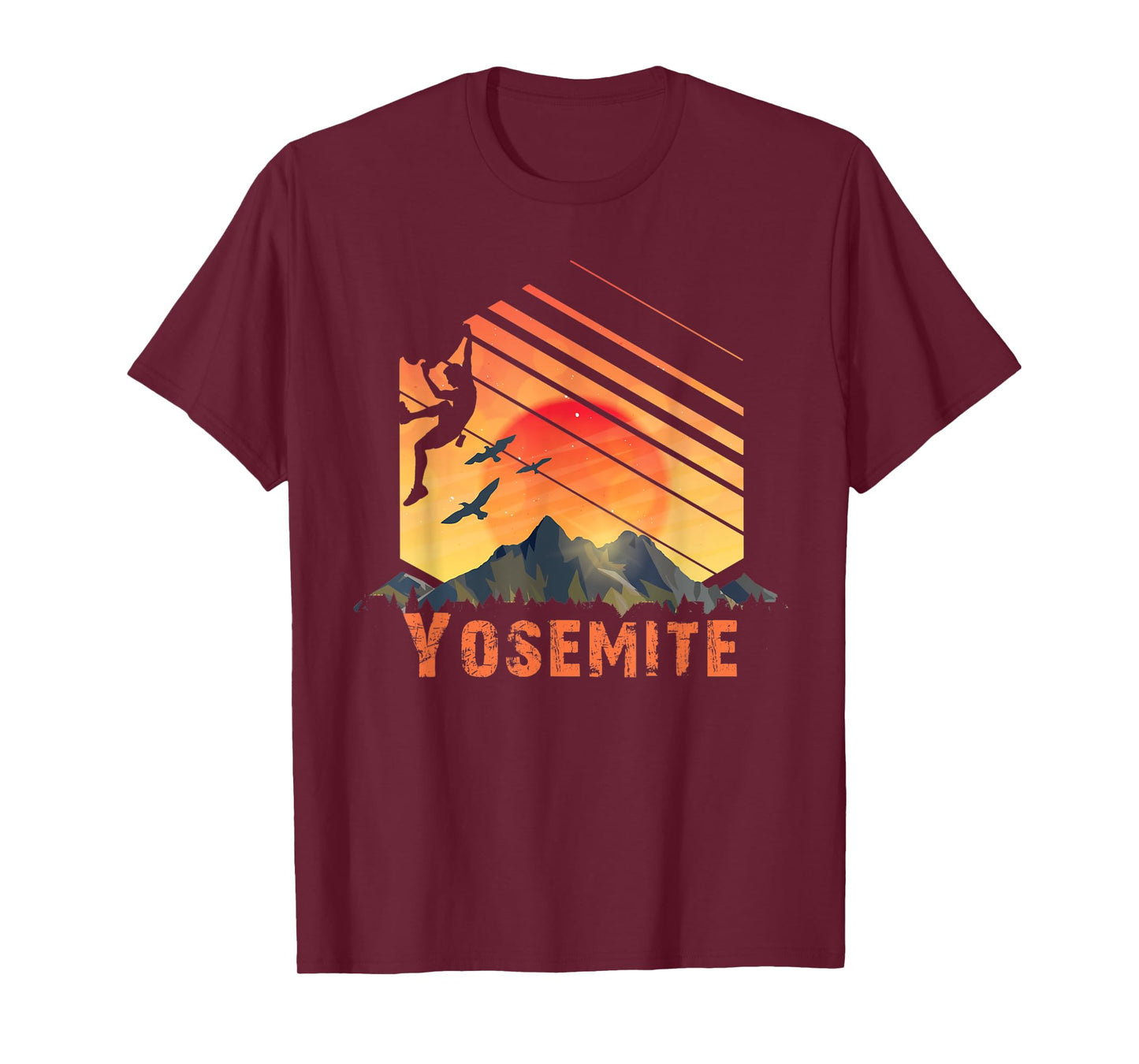 Yosemite N.P. Rock Climbing, Bouldering and Hiking T-Shirt