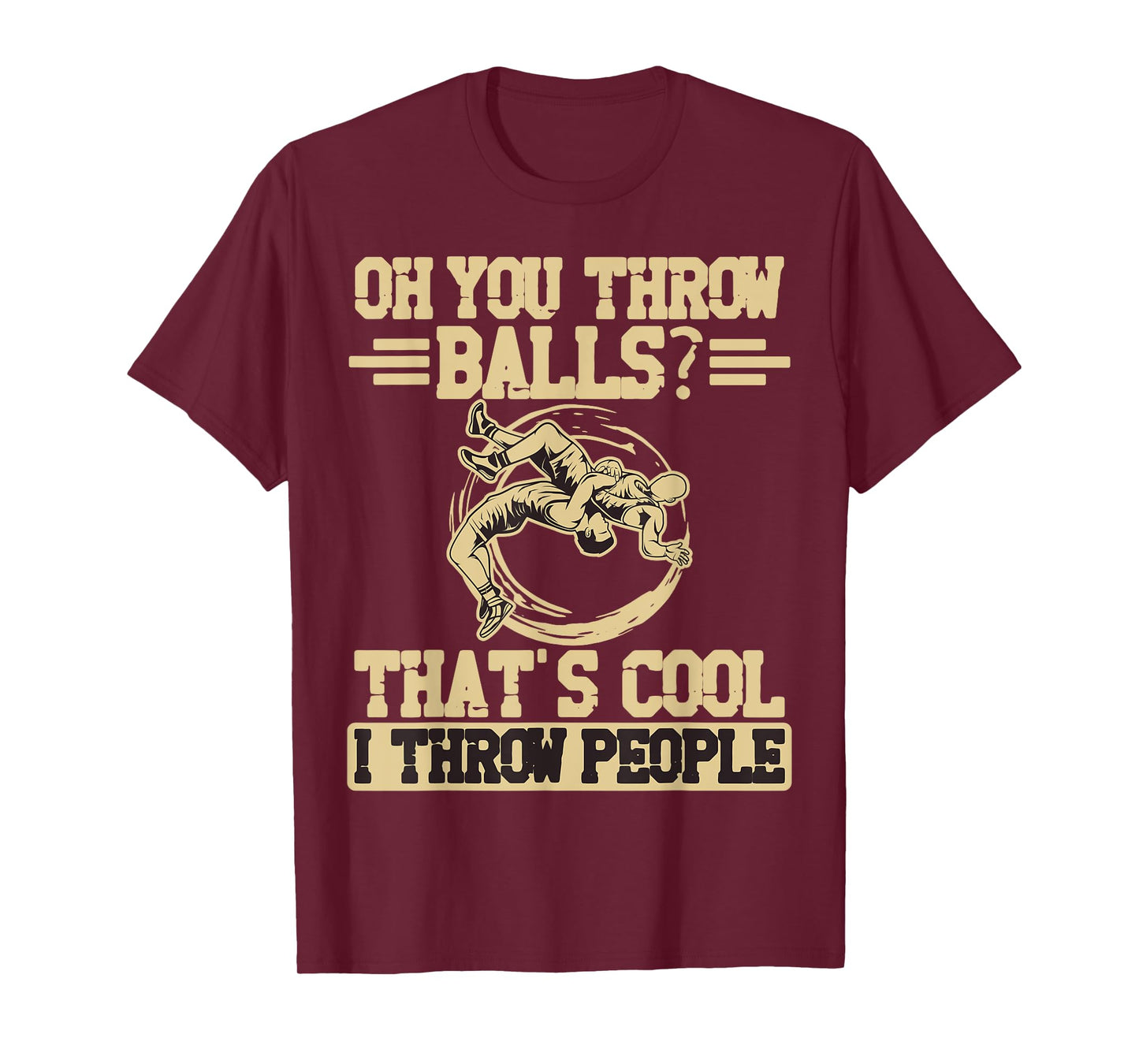 Oh du werfst Balls das ist cool ich werfe Menschen Ringer T-Shirt