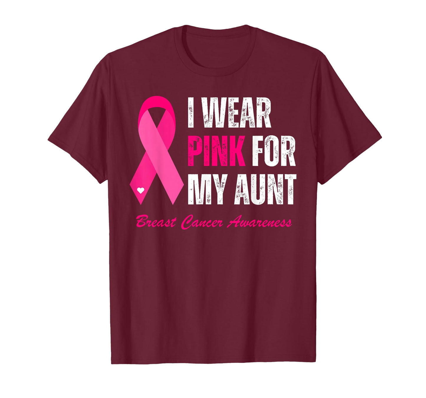 Vintage I Wear Pink For My Aunt Breast Cancer Awareness T-Shirt