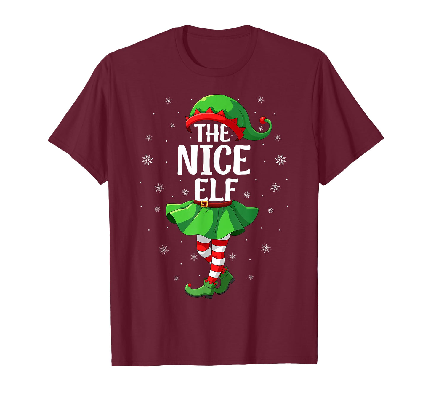 Nice Elf Christmas Girls Women Elf Squad Xmas Family T-Shirt