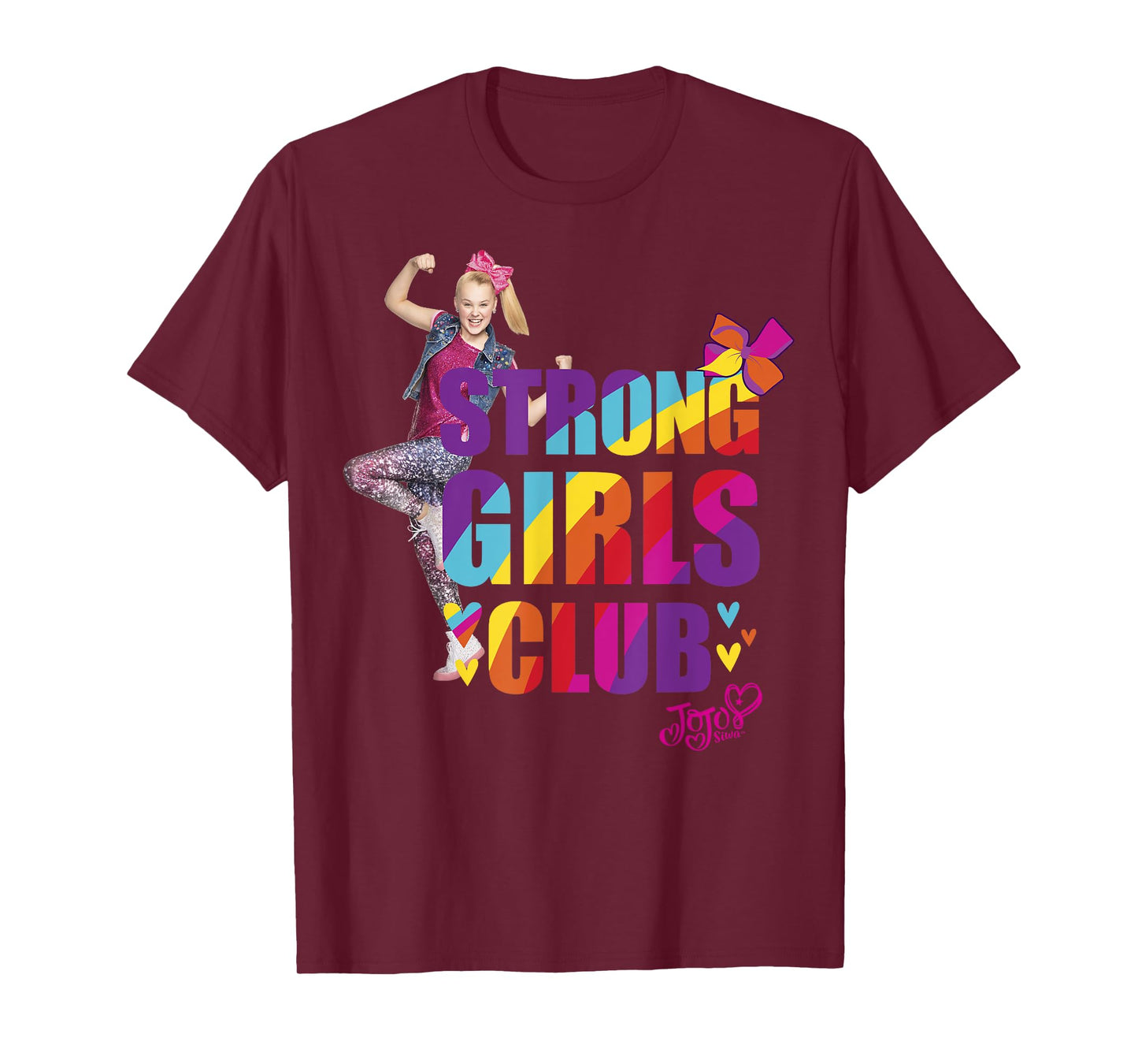 JoJo Siwa Strong Girls Club Rainbow Flex Graphic T-Shirt T-Shirt