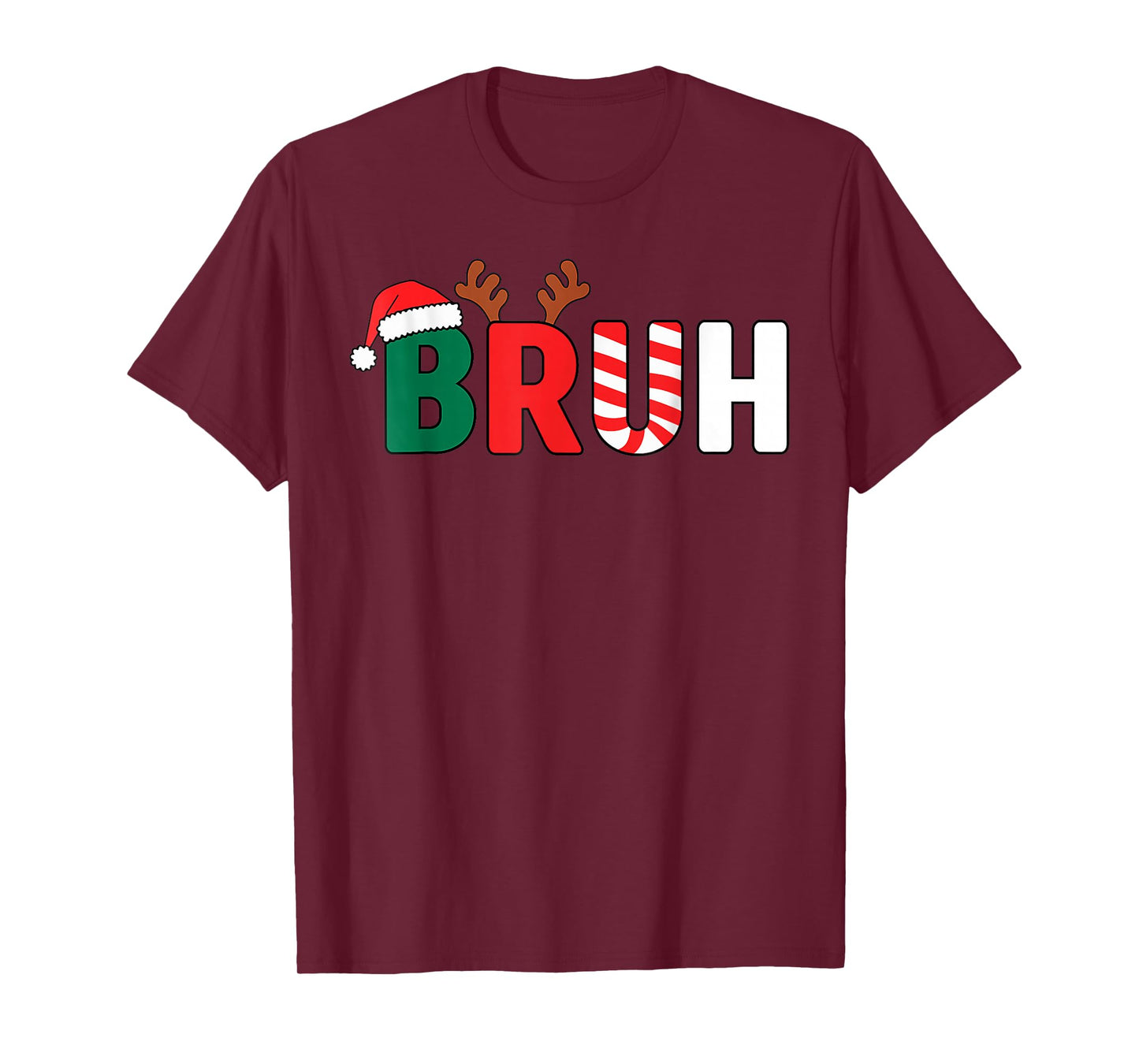 Bruh Christmas Kids Xmas Teens Boys Funny Christmas T-Shirt