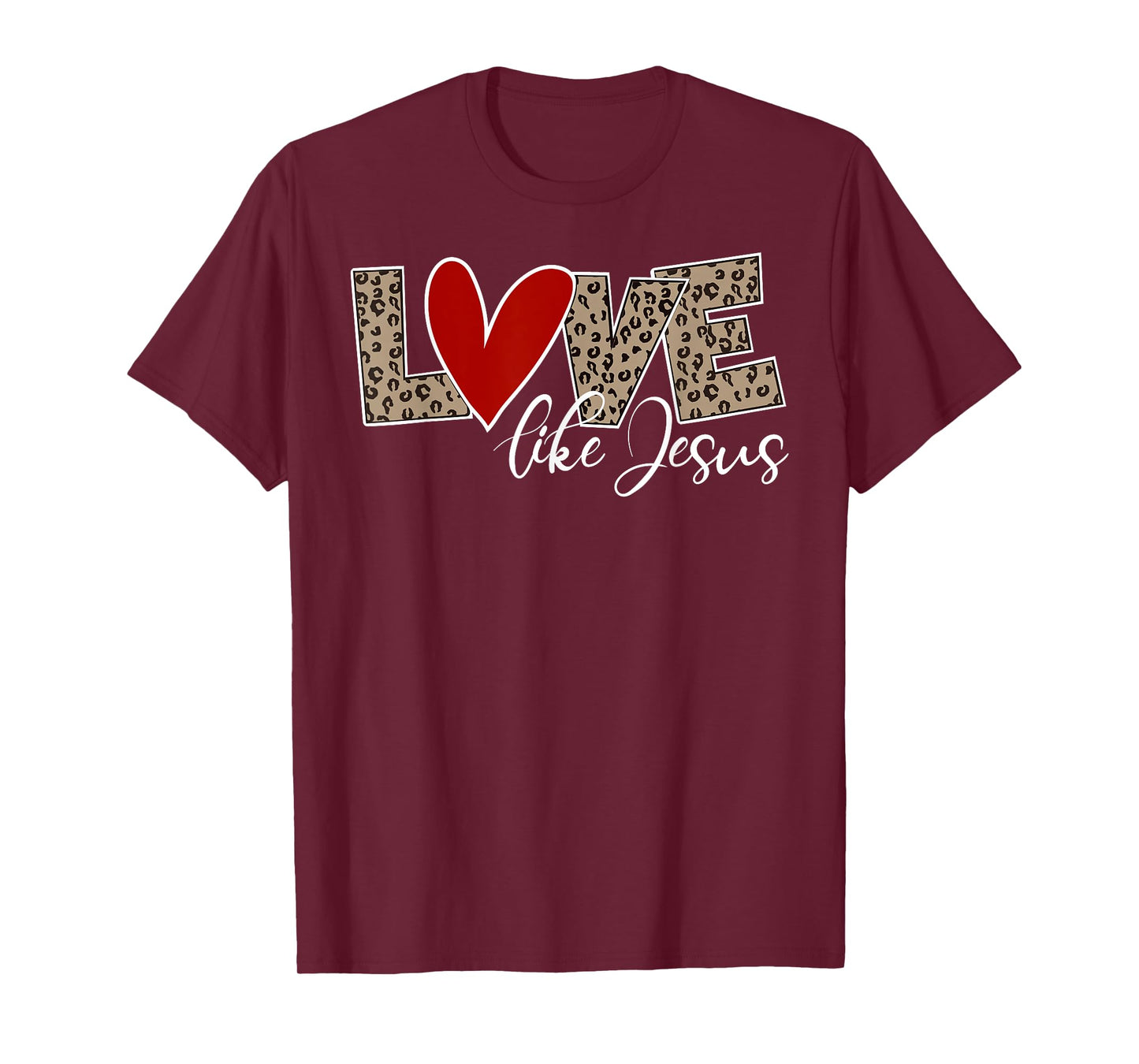 Love Like Jesus Leopard Print T-Shirt