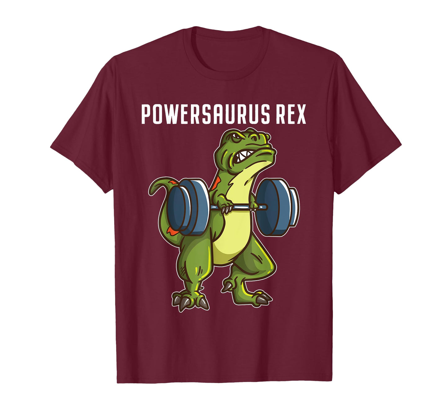 I Love Dinosaur and Fitness Co. Funny T Rex Powerlifting Weightlifting Gym Workout Boys Gift T-Shirt